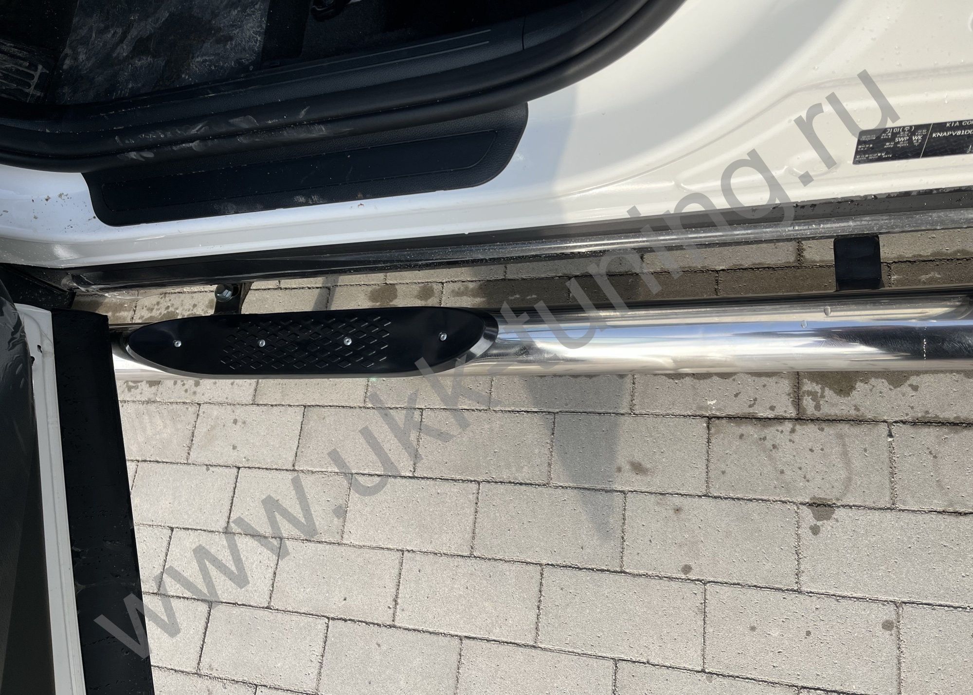 Пороги труба с проступью KIA Sportage 2022 комплектация GT-Line (кроме комплектации Style и X-Line)