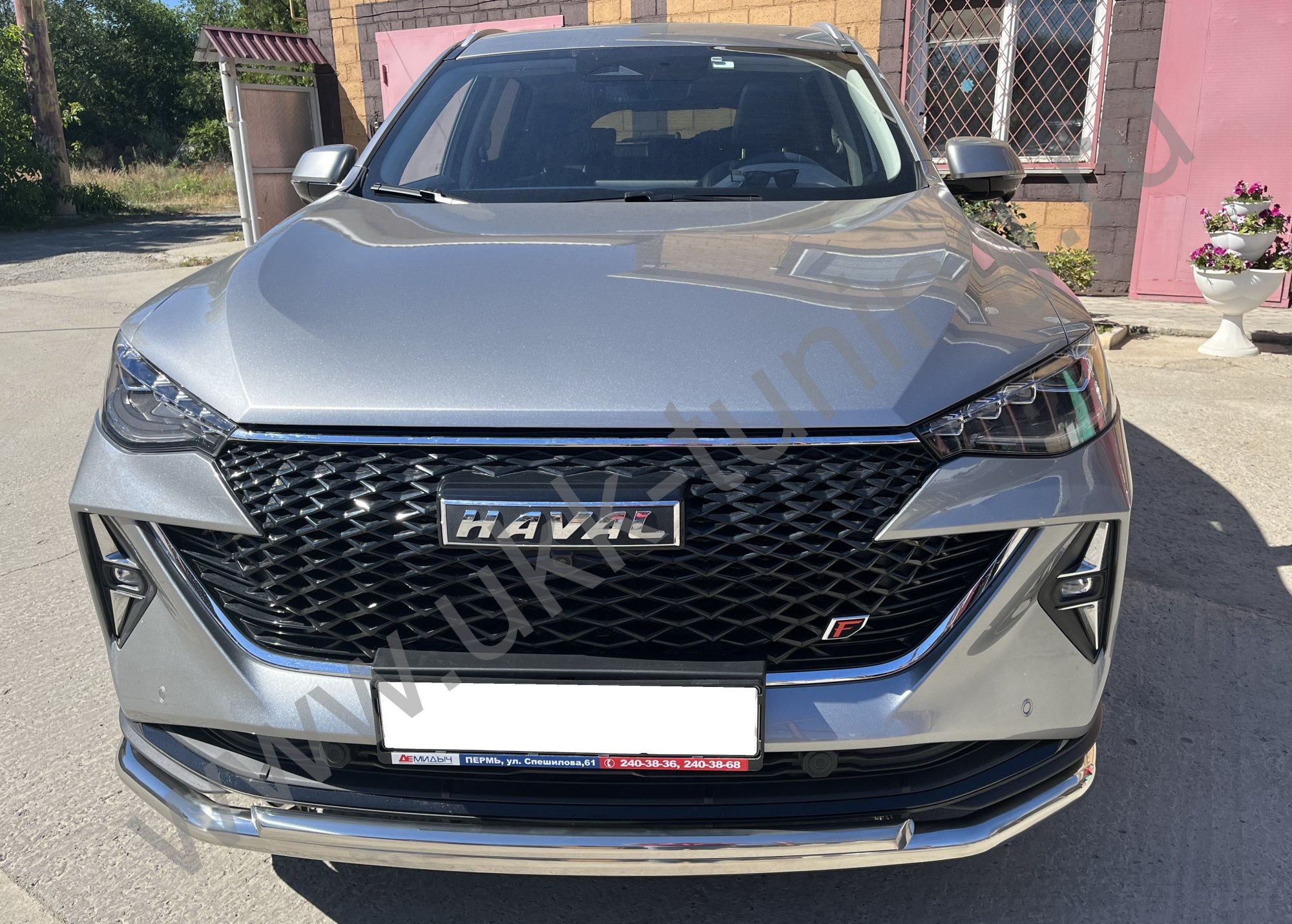 Защита переднего бампера двойная с подгибами Haval F7 2022 Рестрайлинг Защита переднего бампера двойная с подгибами Haval F7 2022 Рестрайлинг