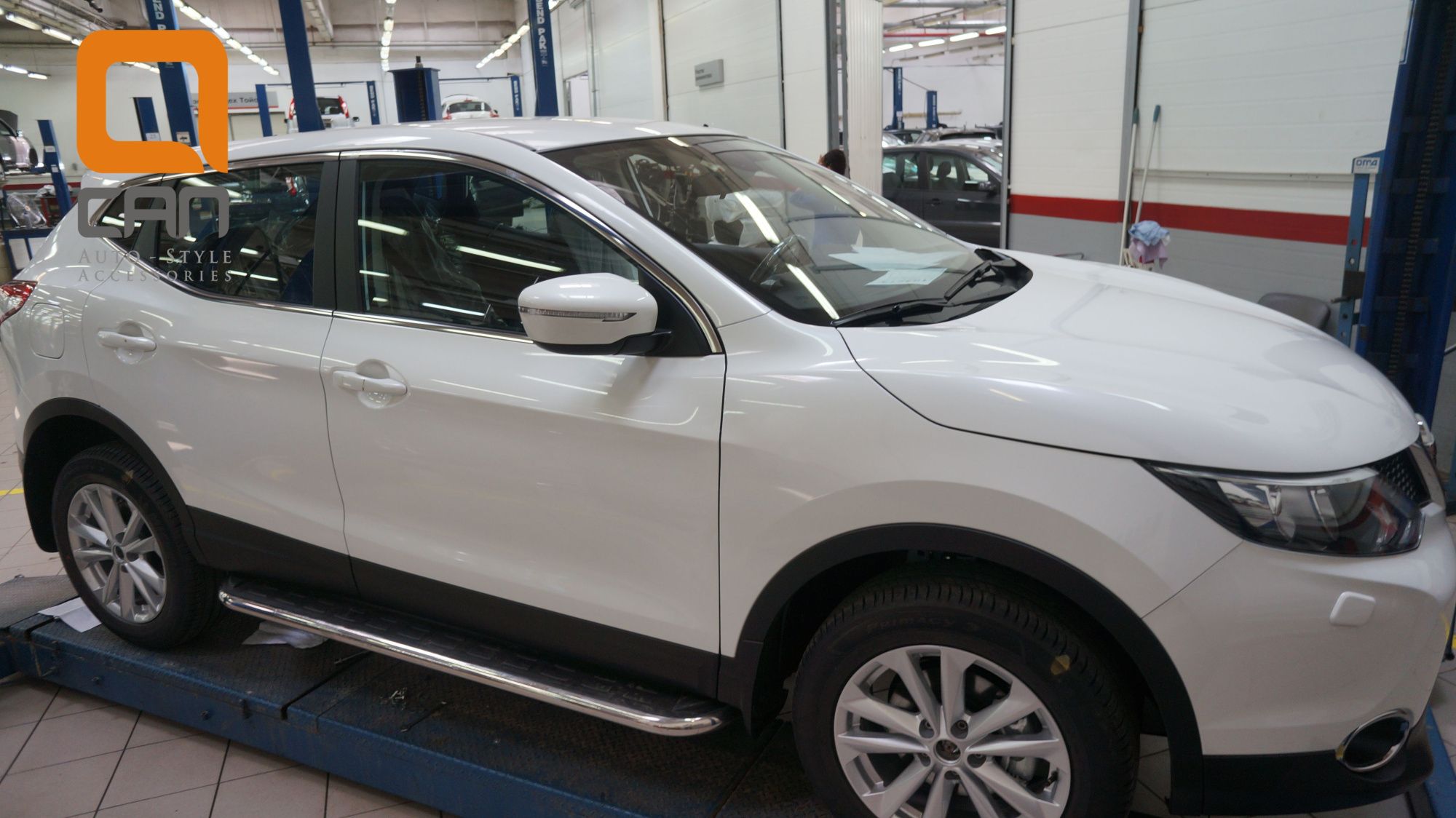 Пороги алюминиевые Ring Nissan Qashqai с 2014