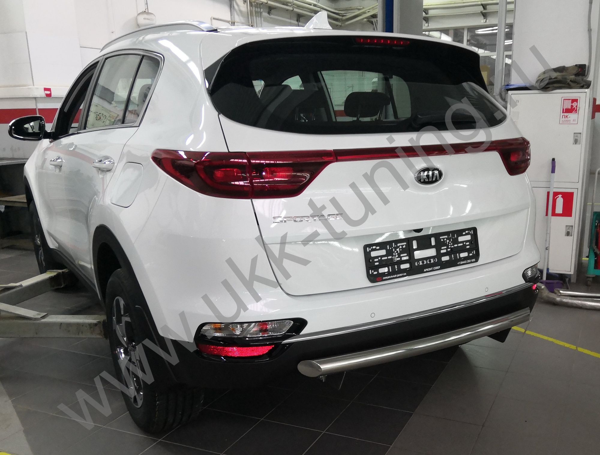 Защита заднего бампера Kia Sportage с 2018-2020