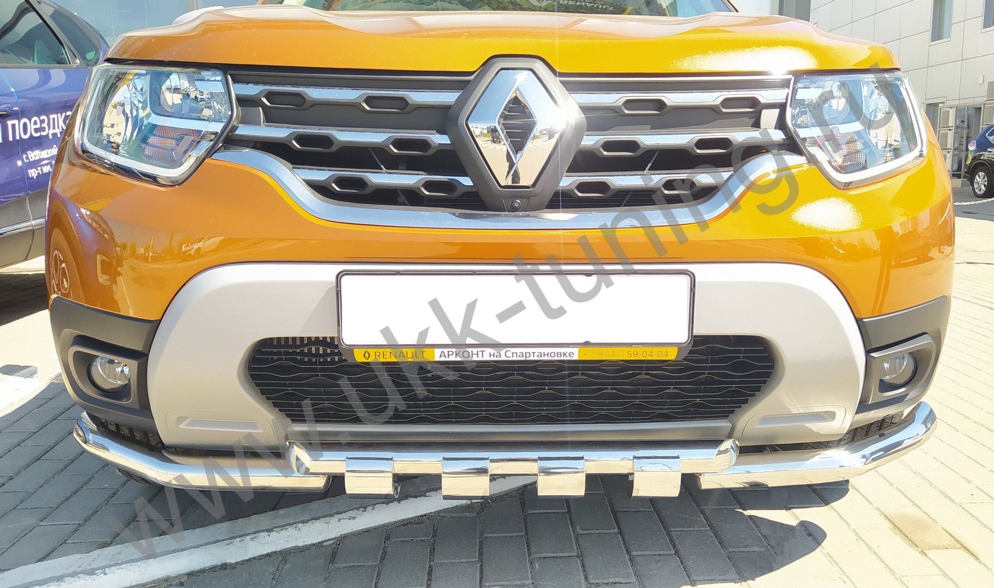 Защита переднего бампера Renault Duster c 2021 (G) Защита переднего бампера Renault Duster c 2021 (G)