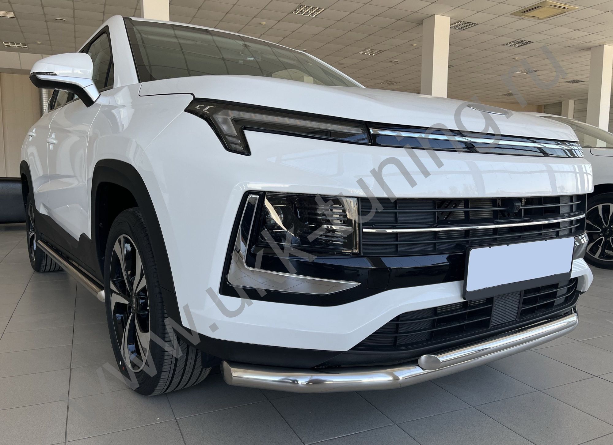 Защита переднего бампера двойная Москвич 3 с 2022