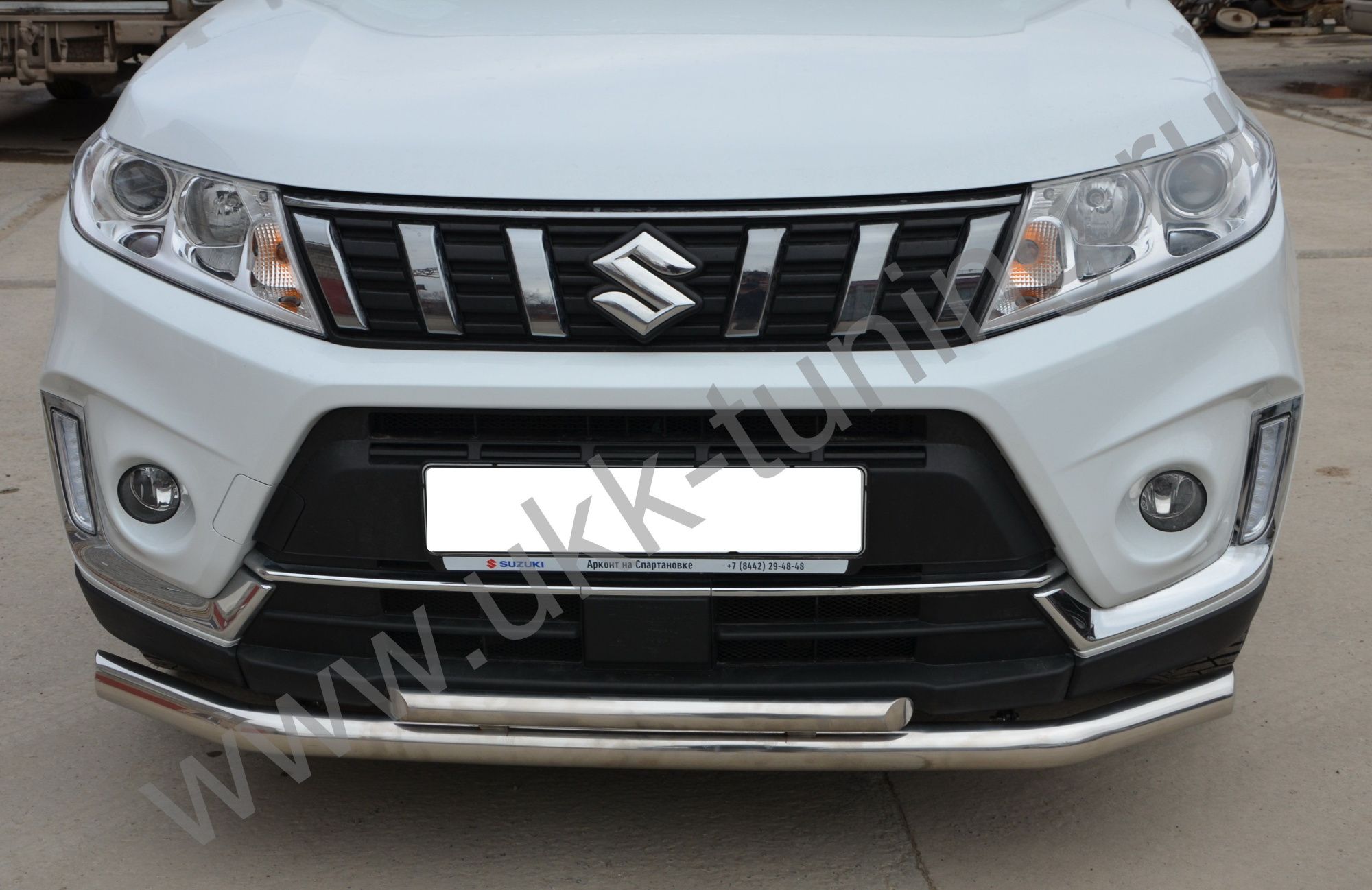 Защита переднего бампера двойная Suzuki Vitara с 2019