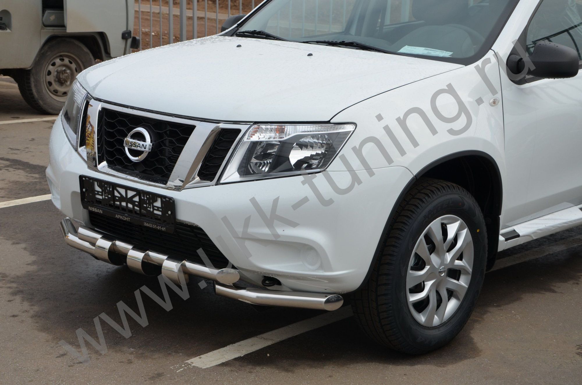 Защита переднего бампера (G) Nissan Terrano с 2015 Защита переднего бампера (G) Nissan Terrano с 2015
