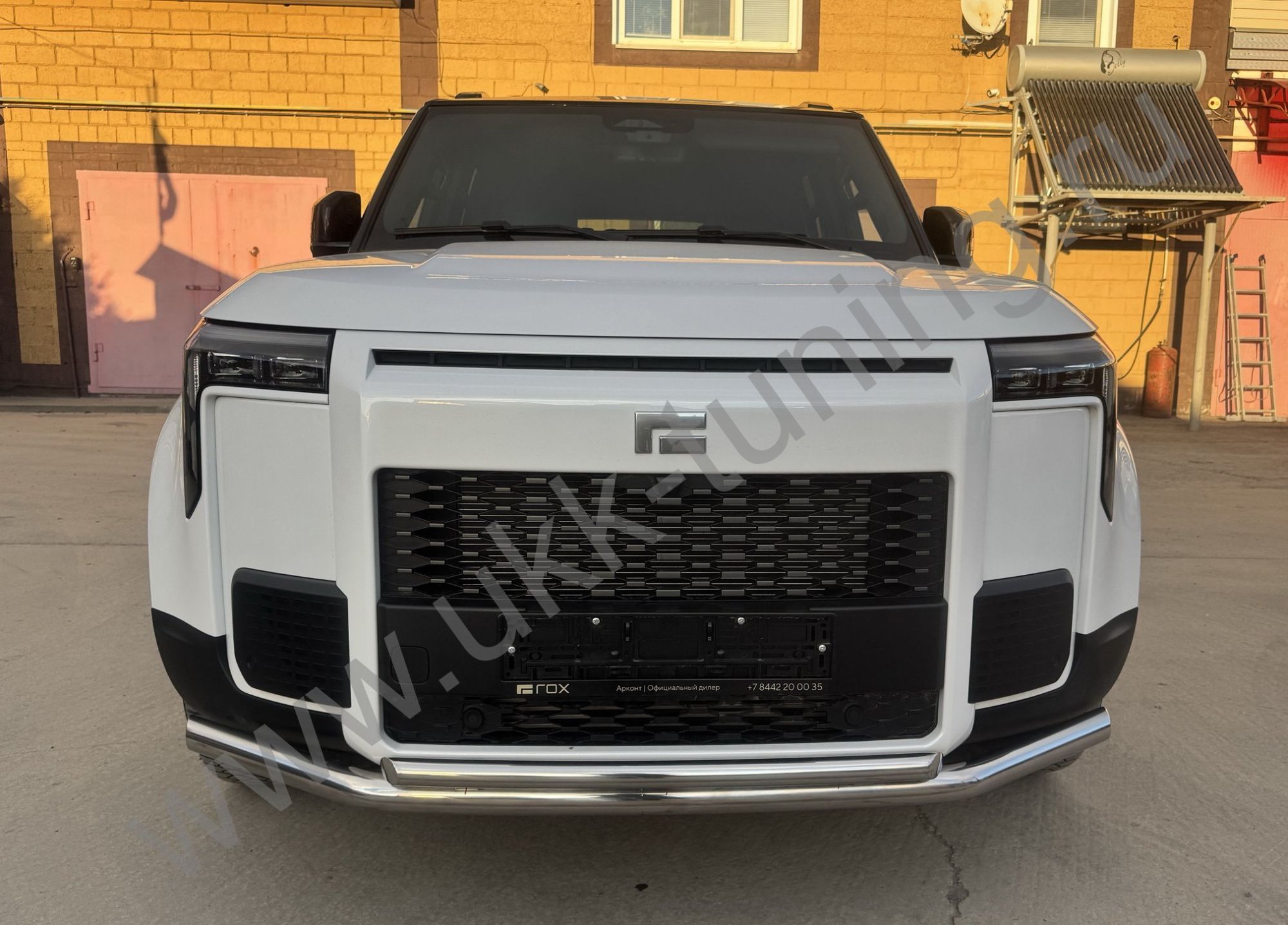 Защита переднего бампера двойная ROX 01