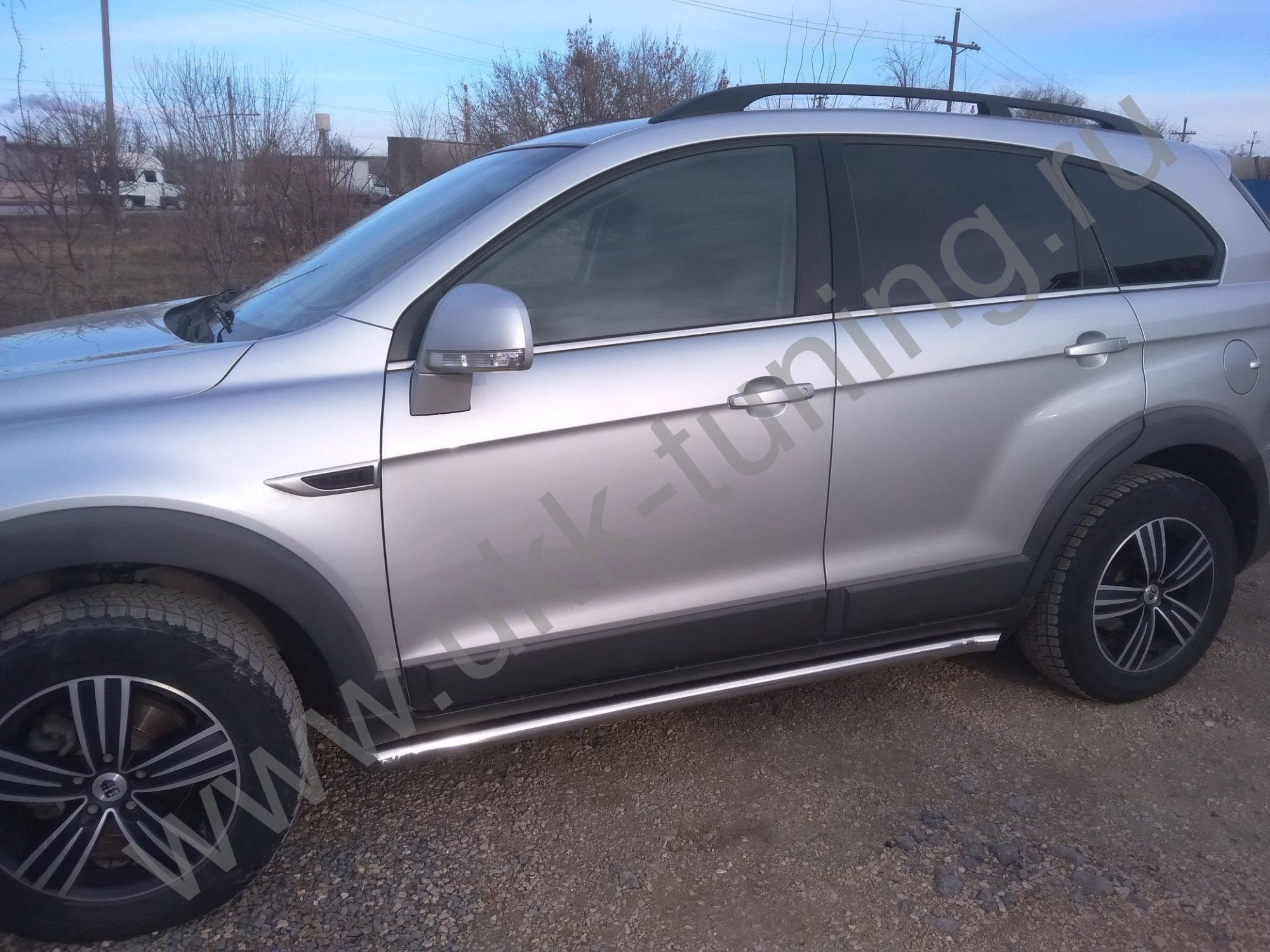 Защита штатного порога труба Chevrolet Captiva с 2012