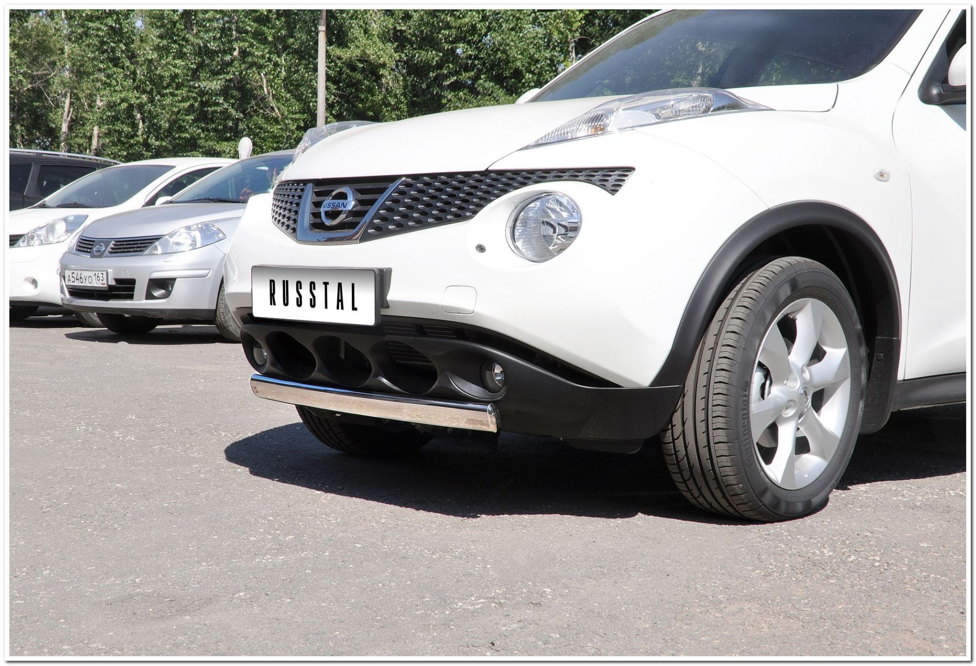 NISSAN Juke 4X2 2010-2014 Защита переднего бампера овал d75x42 NJZ-000951