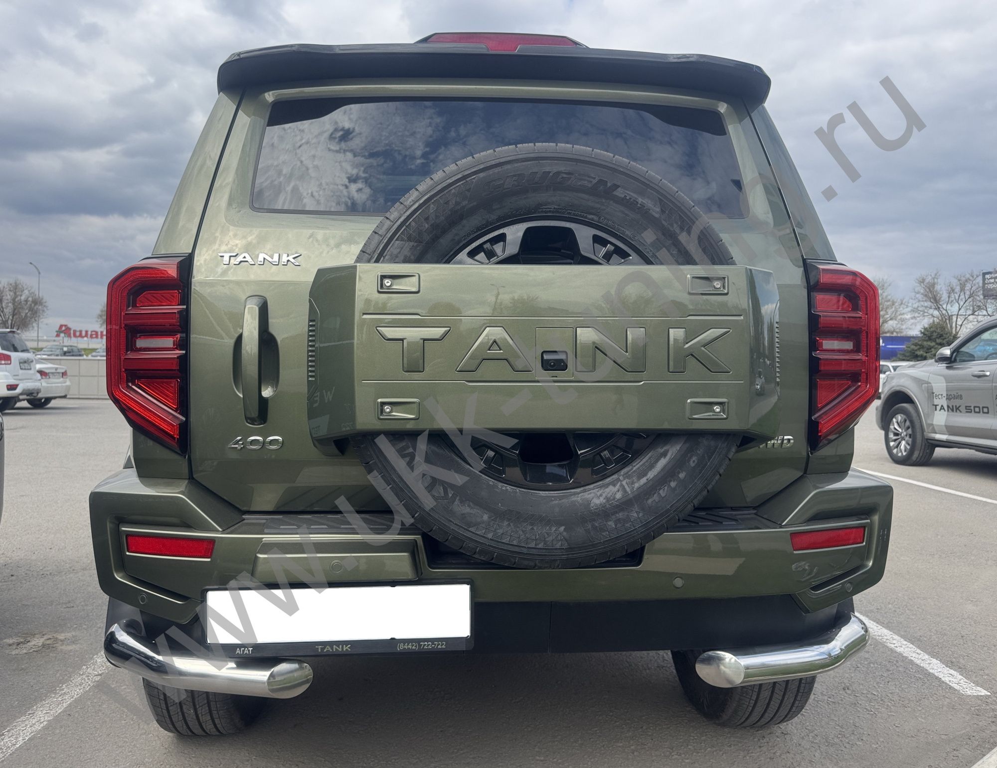 Защита заднего бампера угловая Tank 400 с 2023