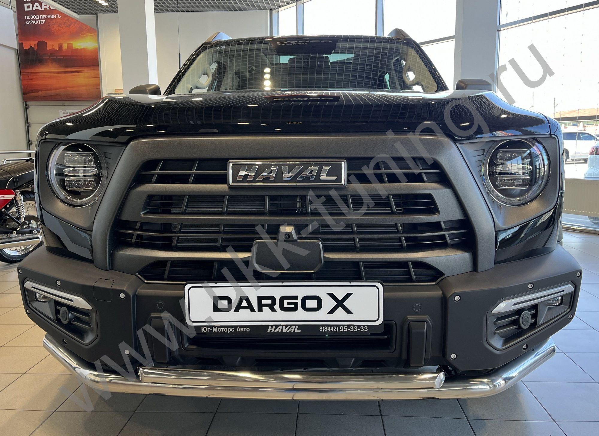 Защита переднего бампера двойная Haval Dargo X с 2023 Защита переднего бампера двойная Haval Dargo X с 2023