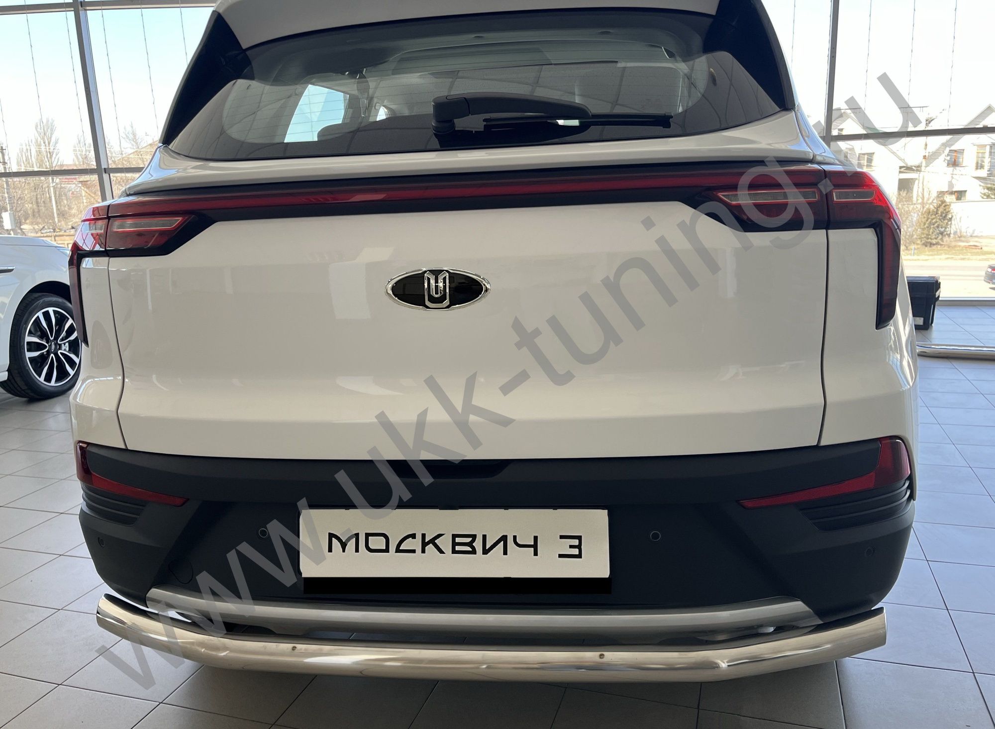 Защита заднего бампера Москвич 3 с 2022