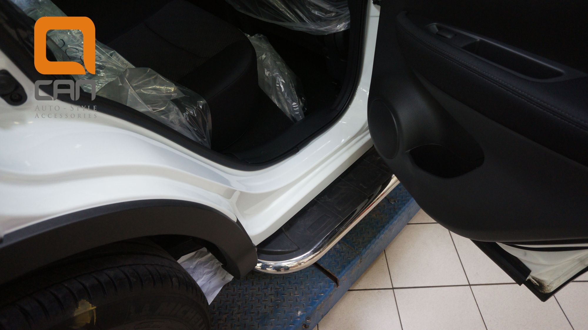 Пороги алюминиевые Ring Nissan Qashqai с 2014