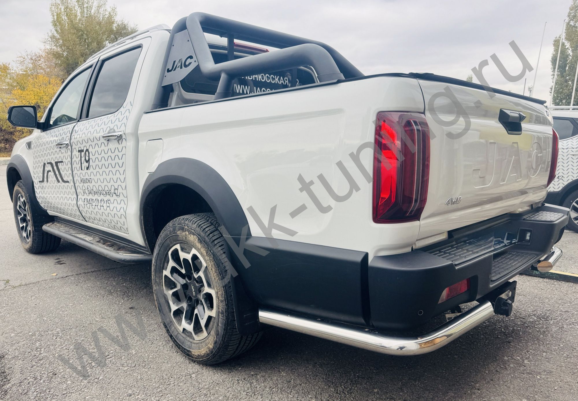 Защита заднего бампера угловая JAC T9 с 2021