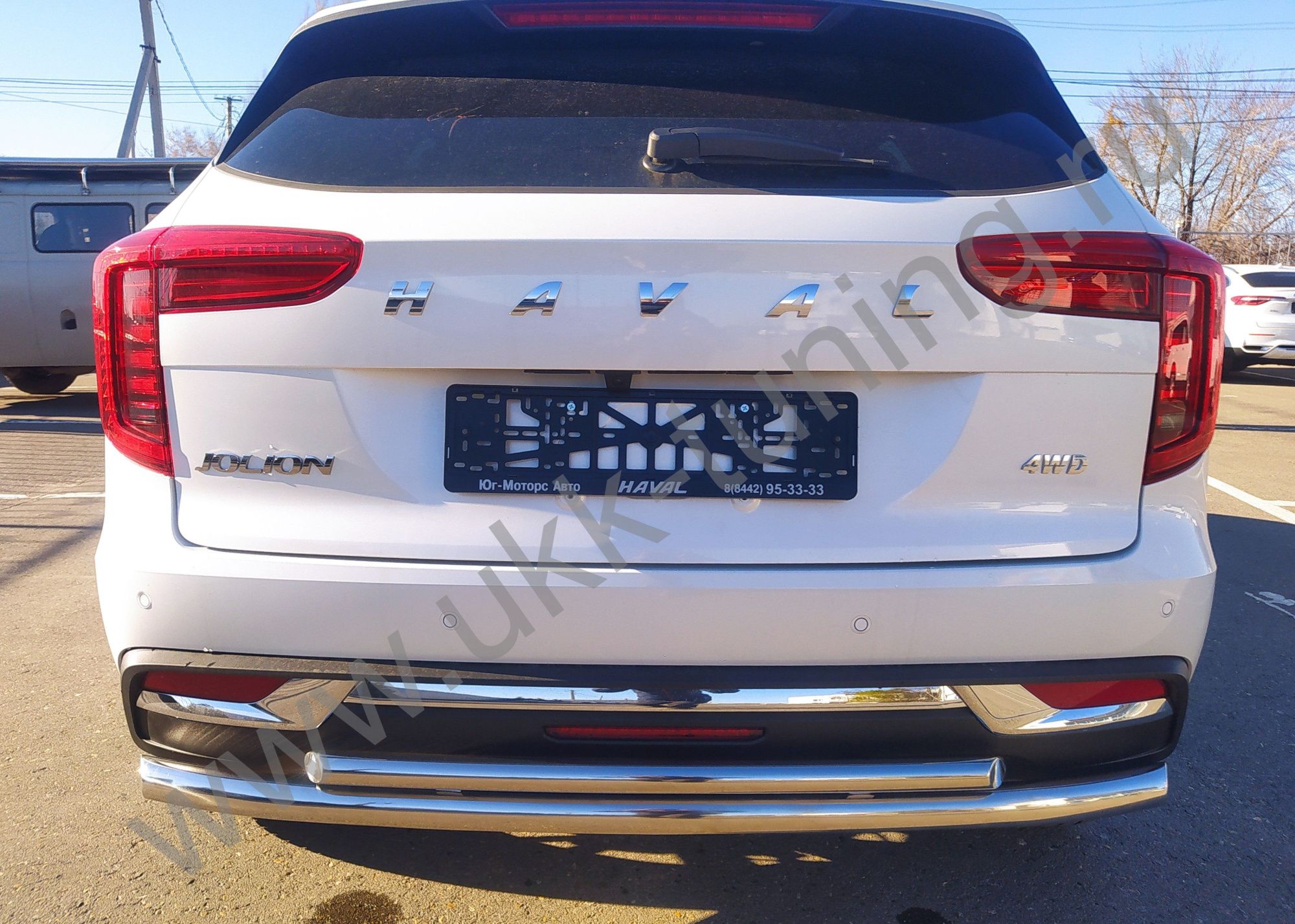 Защита заднего бампера Haval Jolion c 2021 двойная