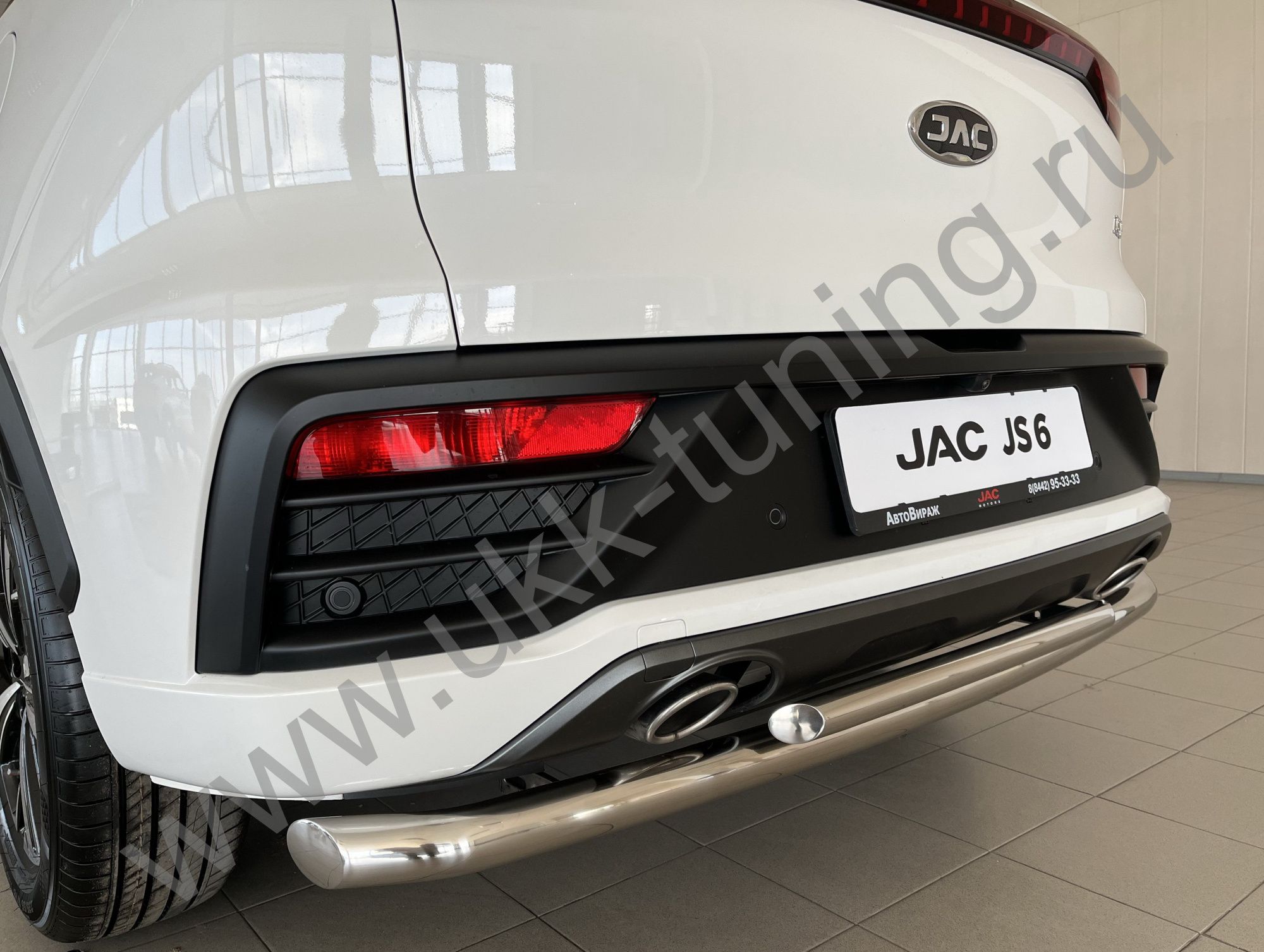 Защита заднего бампера двойная JAC JS6 2022
