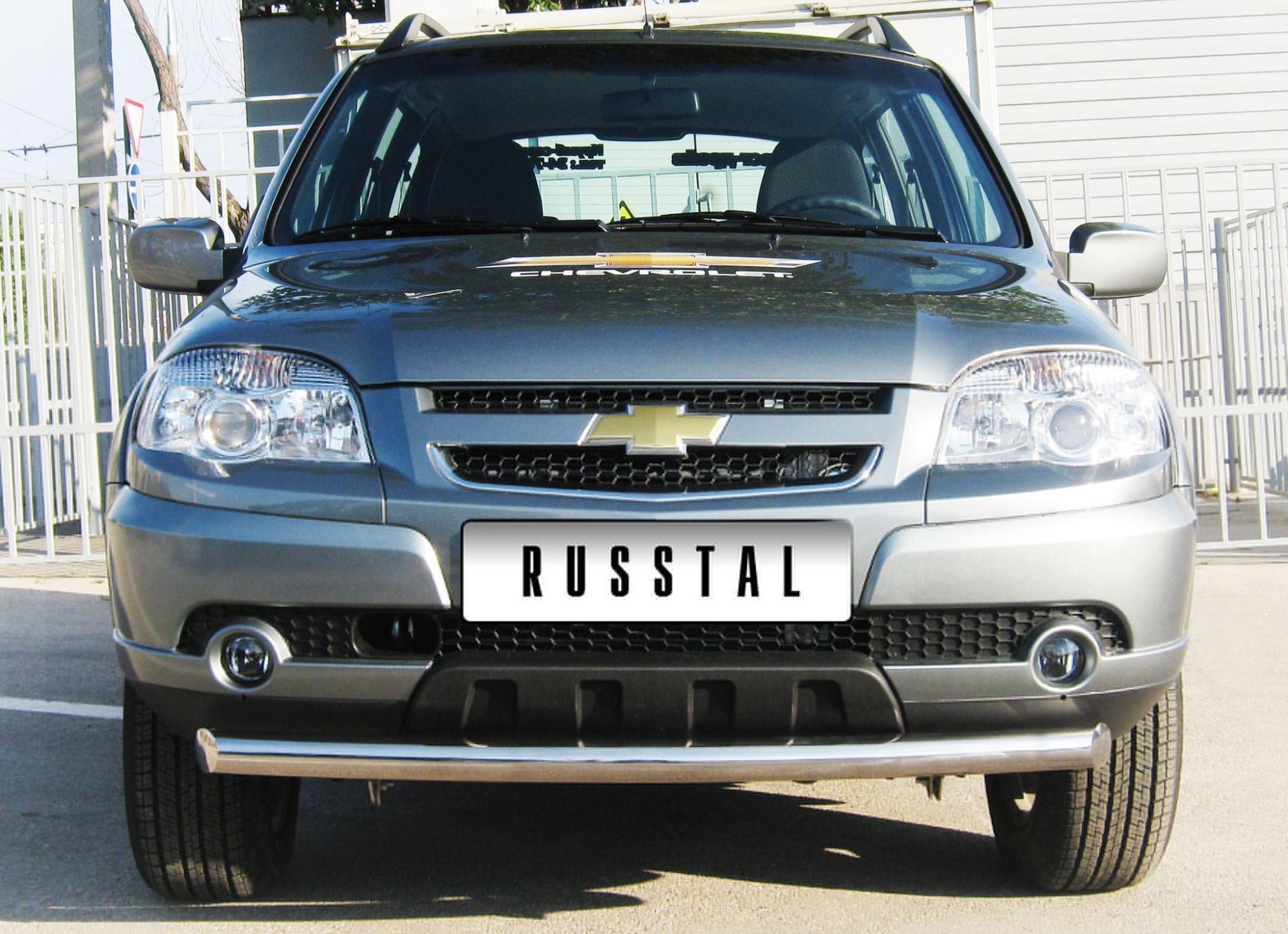 Chevrolet NIVA Bertone 2009- Защита переднего бампера d63 NBZ-001182 Chevrolet NIVA Bertone 2009- Защита переднего бампера d63 NBZ-001182