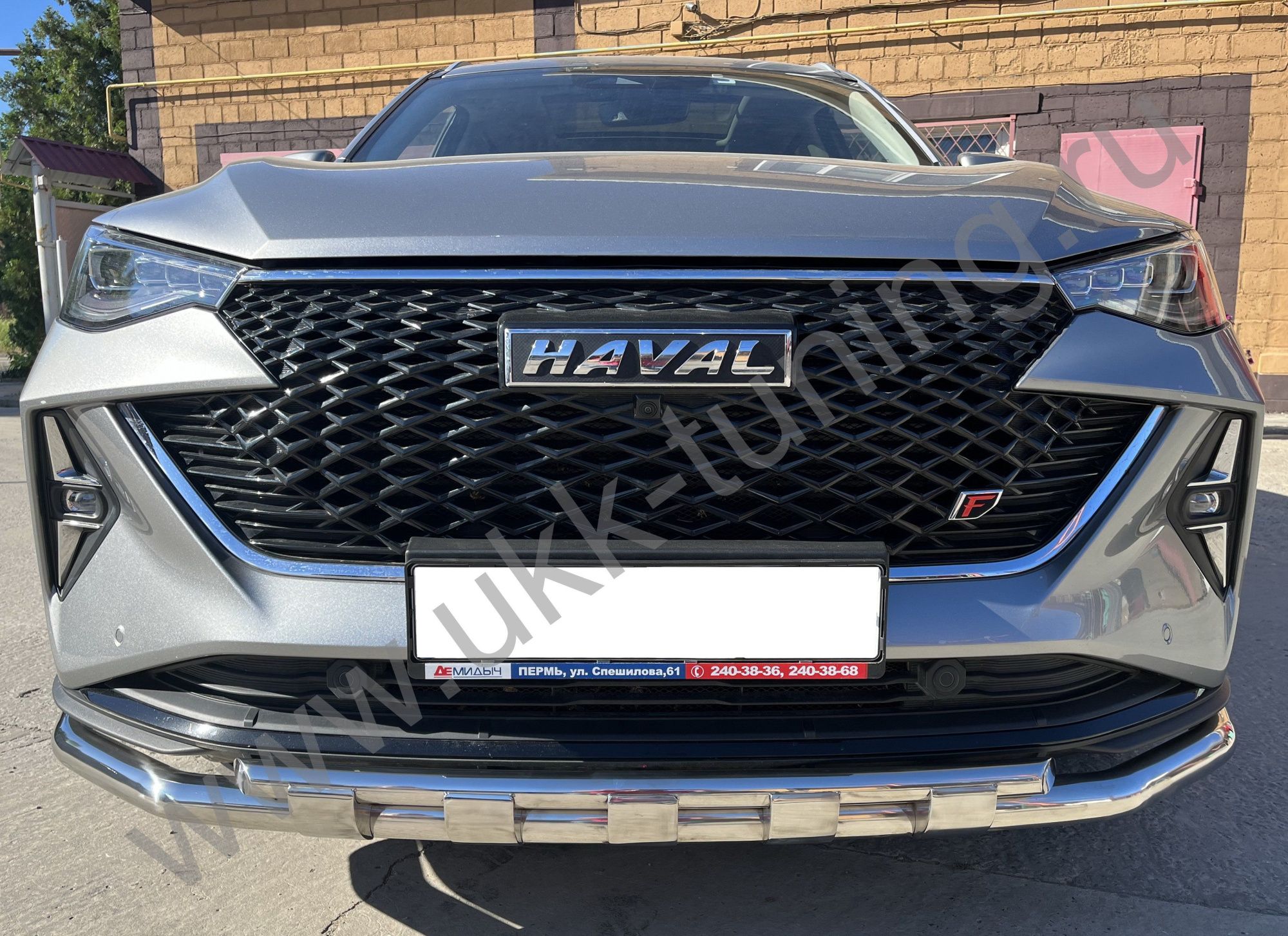 Защита переднего бампера с перемычками и подгибами Haval F7 2022 Рестрайлинг Защита переднего бампера с перемычками и подгибами Haval F7 2022 Рестрайлинг