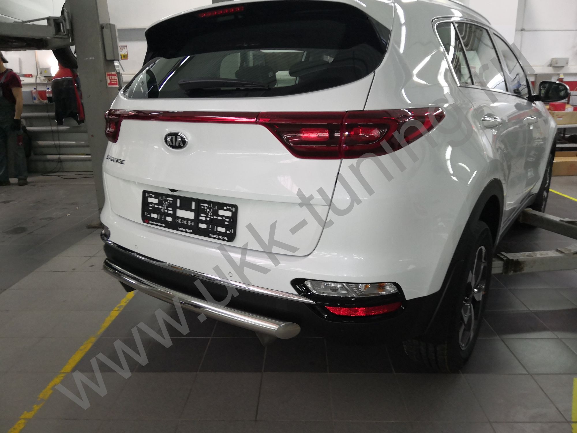 Защита заднего бампера Kia Sportage с 2018-2020
