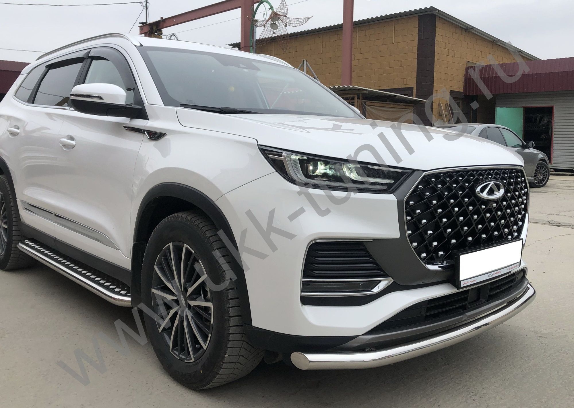 Защита переднего бампера Chery Tiggo 8 Pro Max 2022