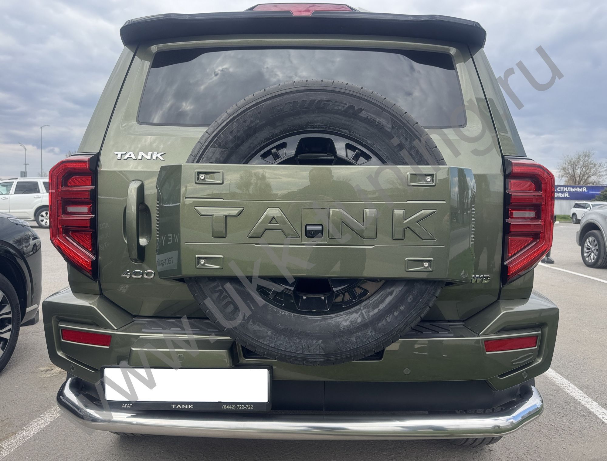 Защита заднего бампера угловая большая Tank 400 с 2023