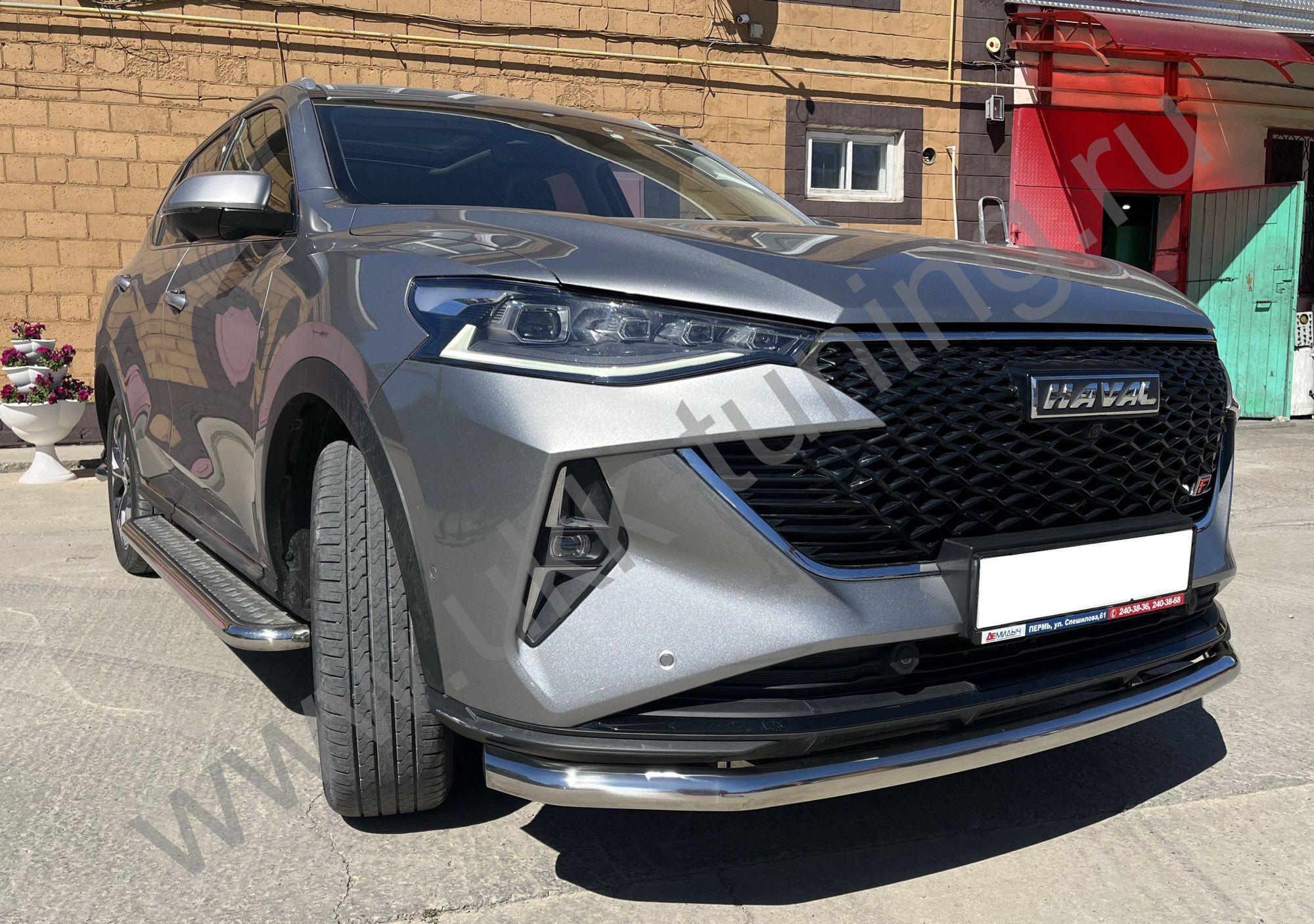 Защита переднего бампера с подгибами Haval F7 2022 Рестрайлинг Защита переднего бампера с подгибами Haval F7 2022 Рестрайлинг