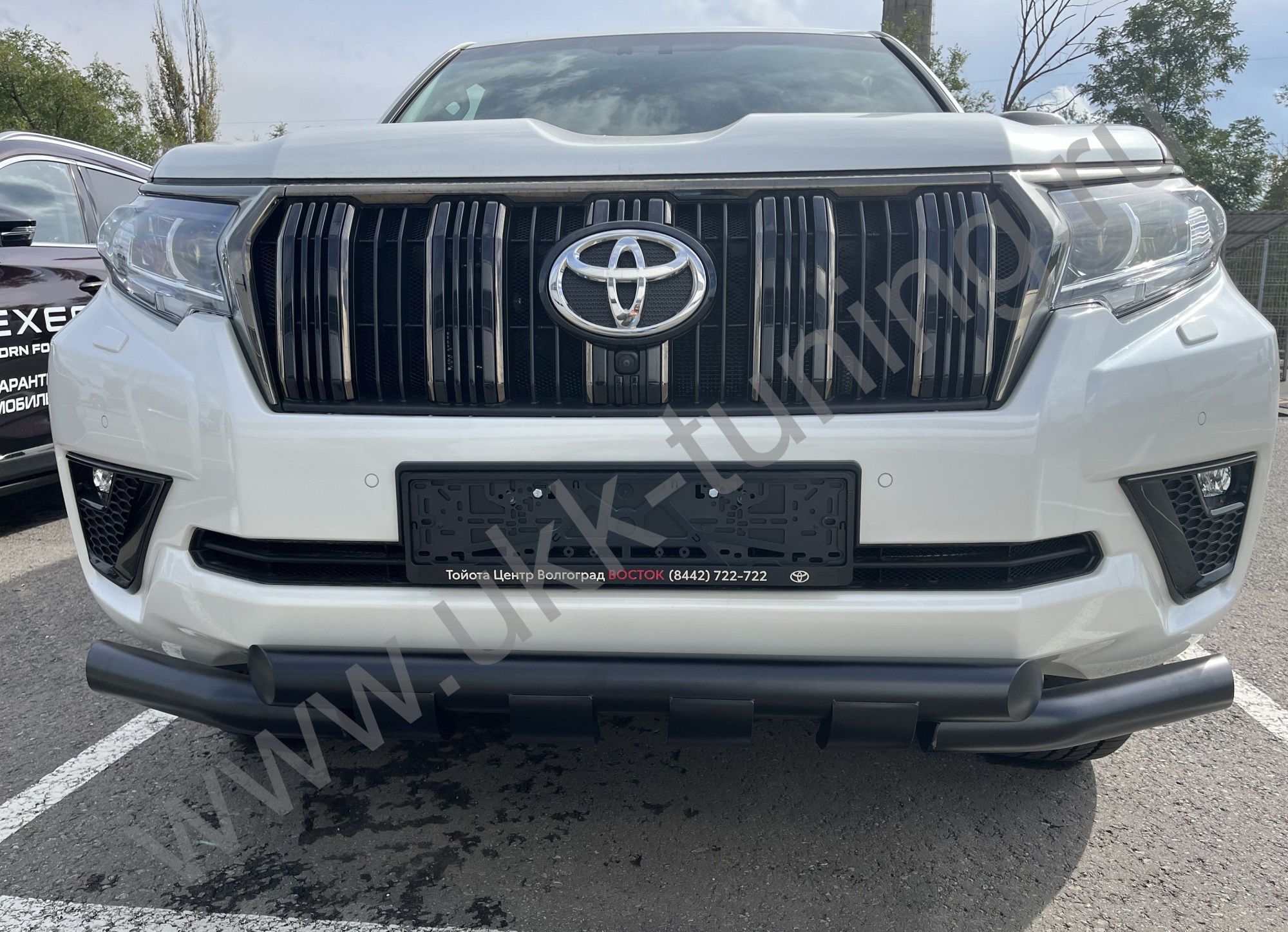 Защита переднего бампера (G) с покрытием "раптор" Toyota Land Cruiser Prado 150 с 2014 Защита переднего бампера (G) с покрытием "раптор" Toyota Land Cruiser Prado 150 с 2014