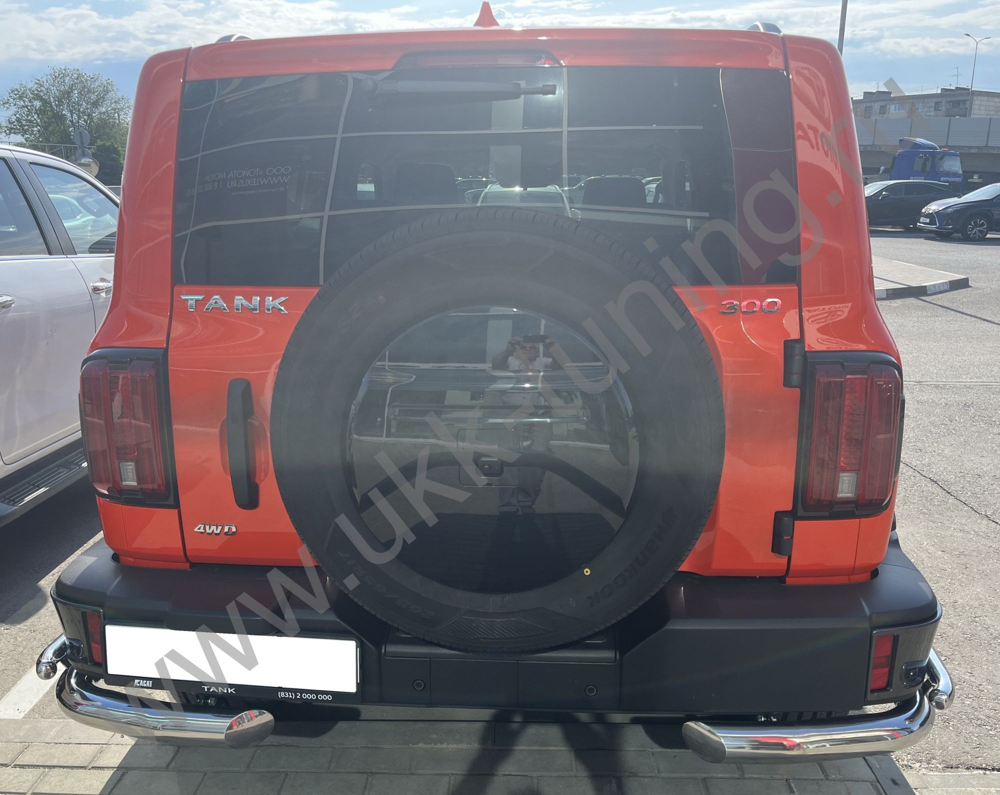 Защита заднего бампера двойная угловая Tank 300 с 2023