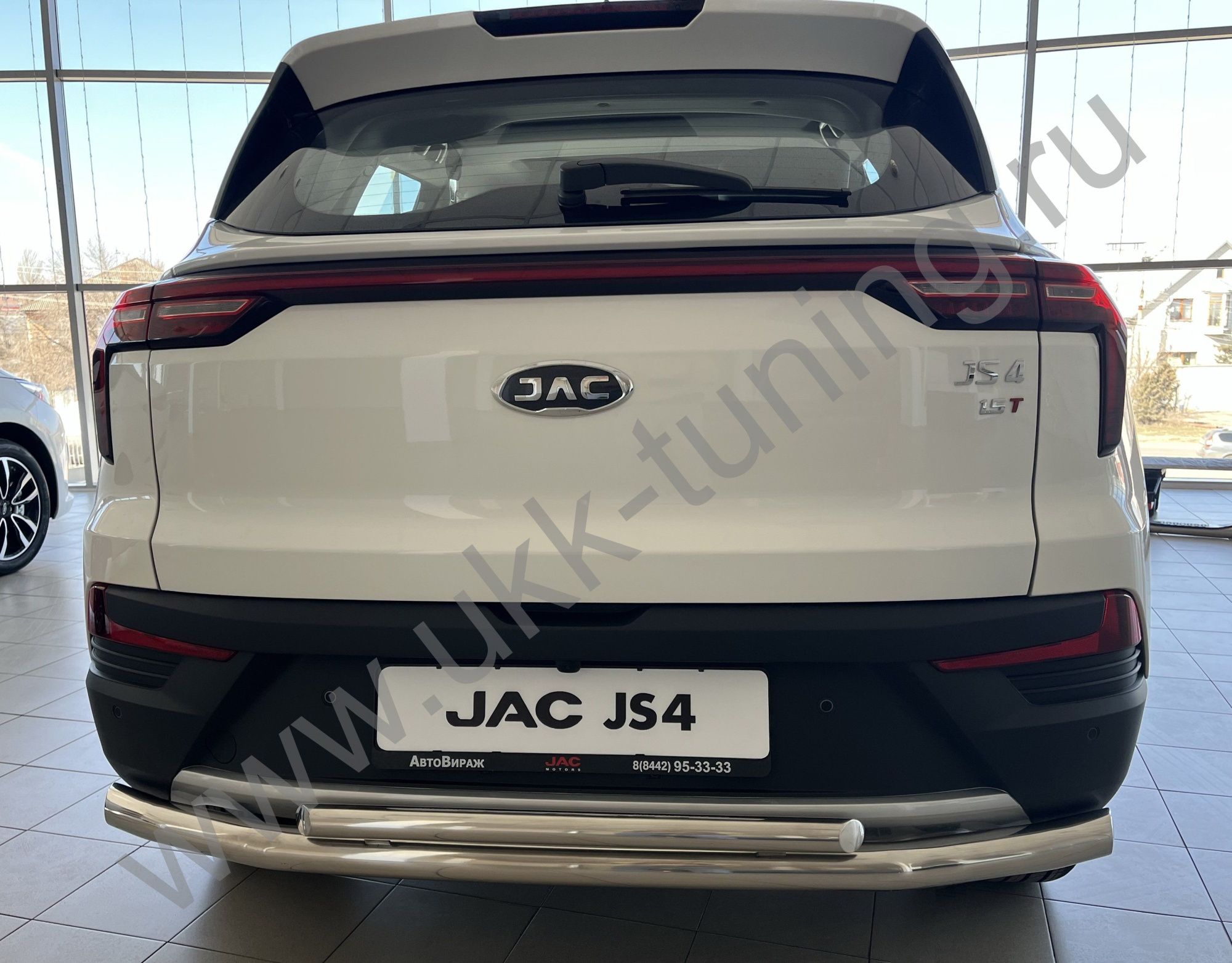 Защита заднего бампера двойная JAC JS4 с 2022