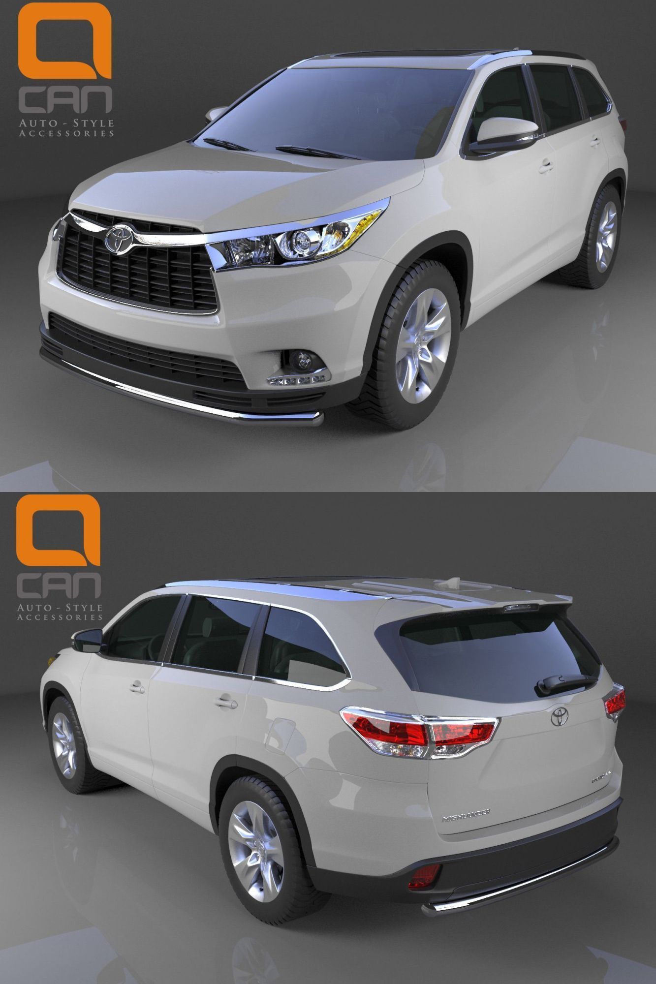 АКЦИЯ!!! Защита заднего бампера Toyota Highlander с 2014 (одинарная)