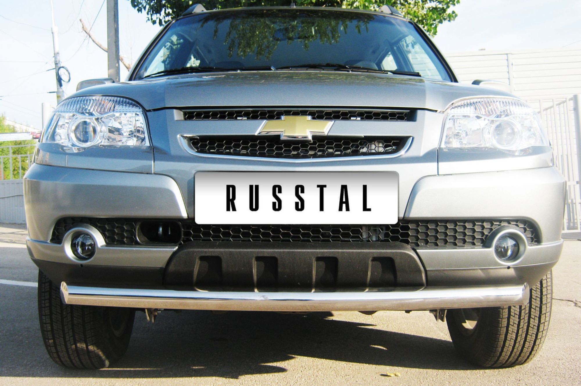 Chevrolet NIVA Bertone 2009- Защита переднего бампера d76 NBZ-001181