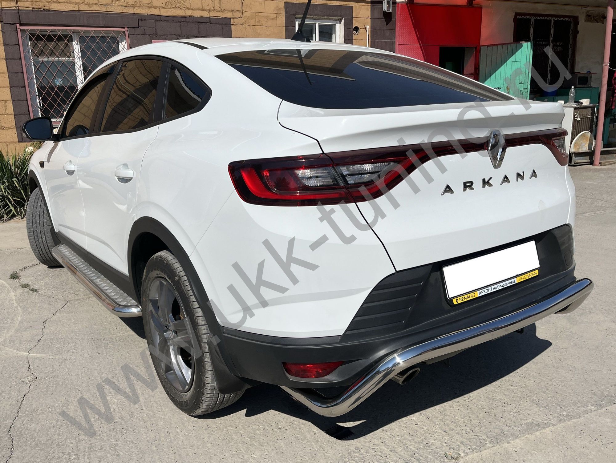 Защита заднего бампера скоба RENAULT Arkana с 2018 Защита заднего бампера скоба RENAULT Arkana с 2018