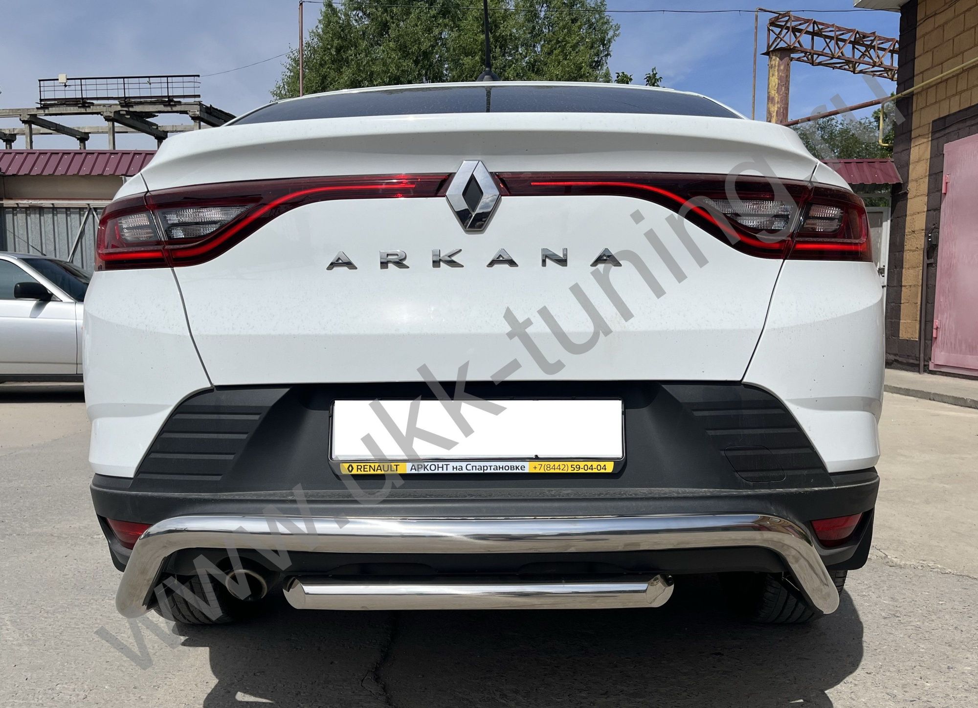 Защита заднего бампера скоба + задняя защита RENAULT Arkana с 2018 Защита заднего бампера скоба + задняя защита RENAULT Arkana с 2018