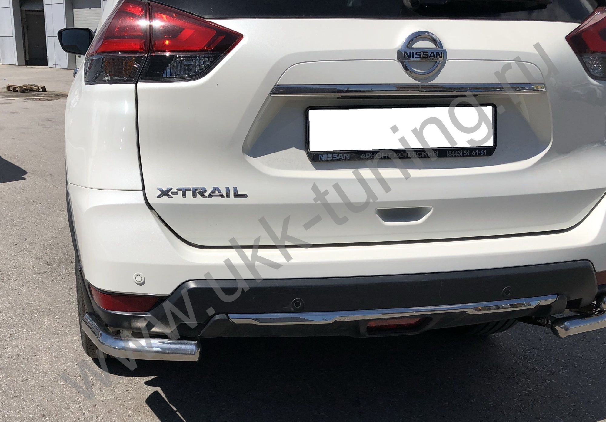 Защита заднего бампера угловая Nissan X-trail с 2018 (рестайлинг)