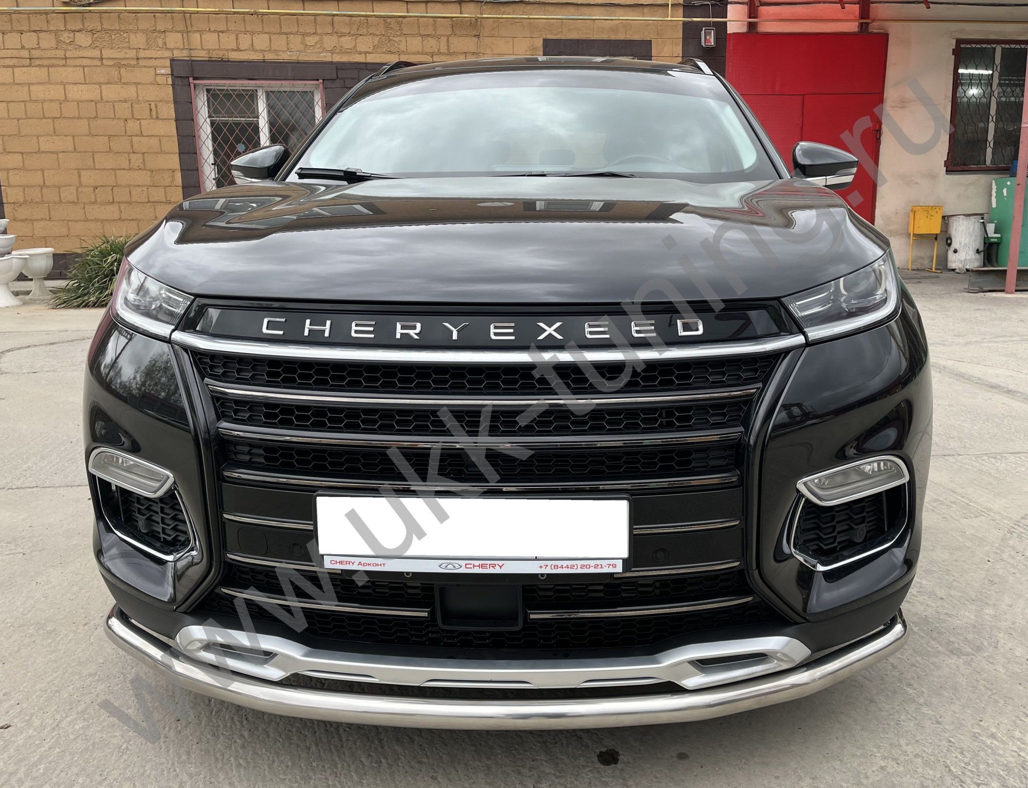 Защита переднего бампера CheryExeed TXL с 2020