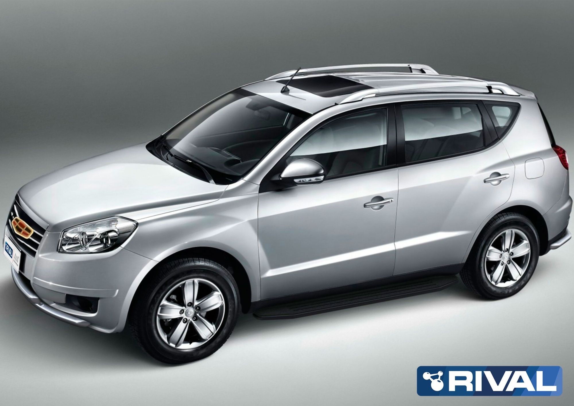 Порог-площадка "Premium-Black" RIVAL для Geely Emgrand X7 2018- Порог-площадка "Premium-Black" RIVAL для Geely Emgrand X7 2018-