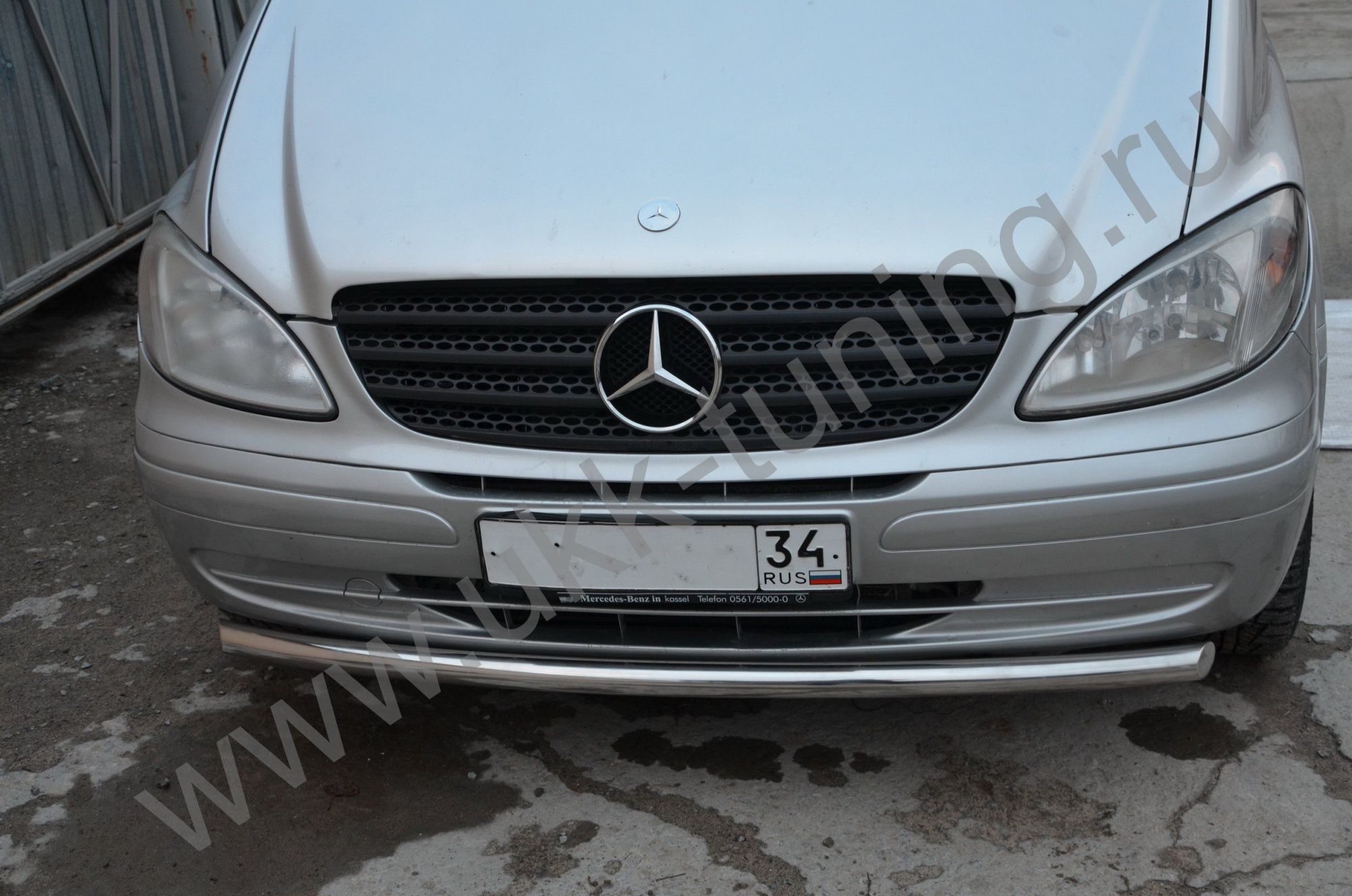 Защита переднего бампера Mercedes-Benz Vito 2005-2014 (рестайлинг) Защита переднего бампера Mercedes-Benz Vito 2005-2014 (рестайлинг)