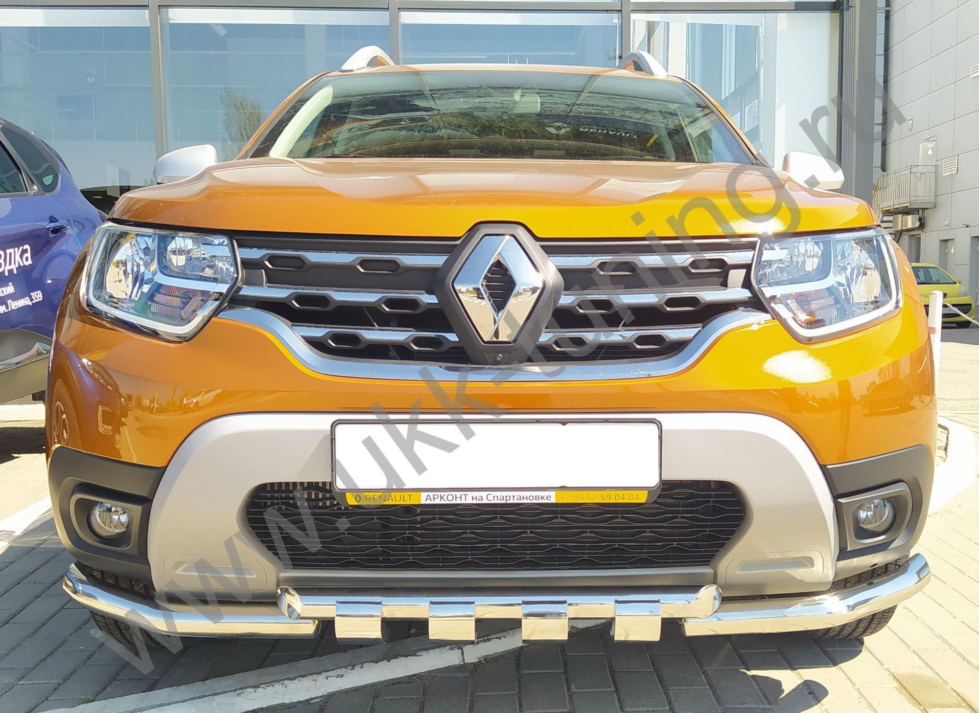 Защита переднего бампера Renault Duster c 2021 (G) Защита переднего бампера Renault Duster c 2021 (G)