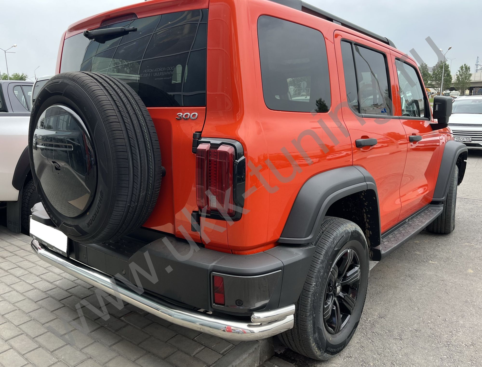 Защита заднего бампера угловая большая двойная Tank 300 с 2023