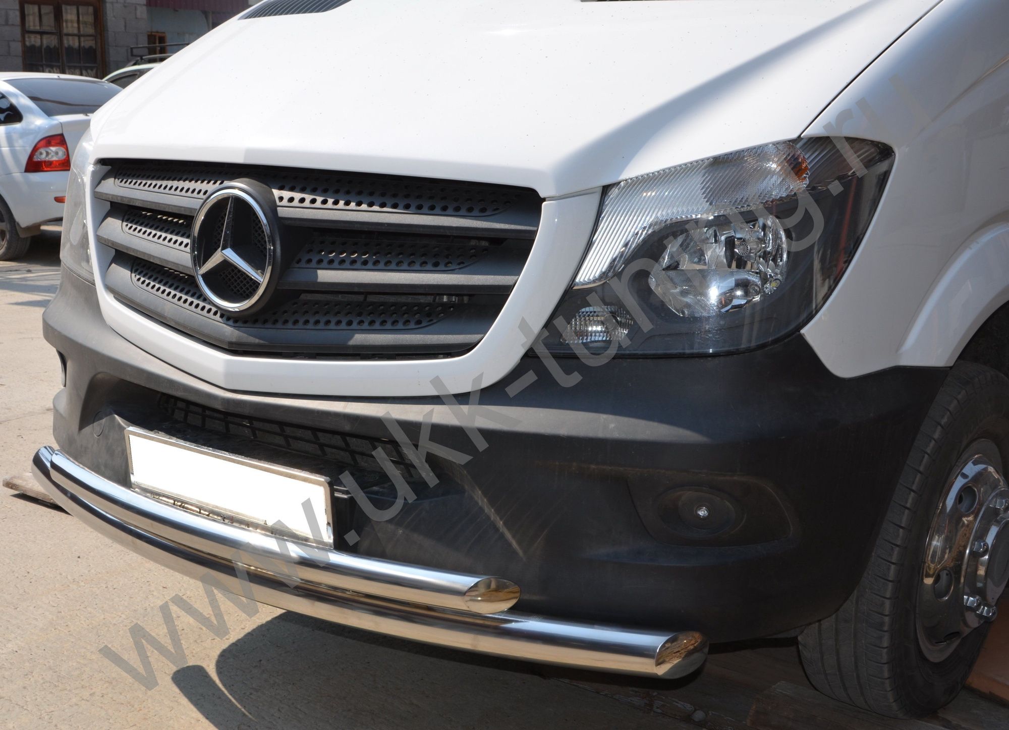 Защита переднего бампера Mercedes-Benz Sprinter с 2012 двойная Защита переднего бампера Mercedes-Benz Sprinter с 2012 двойная