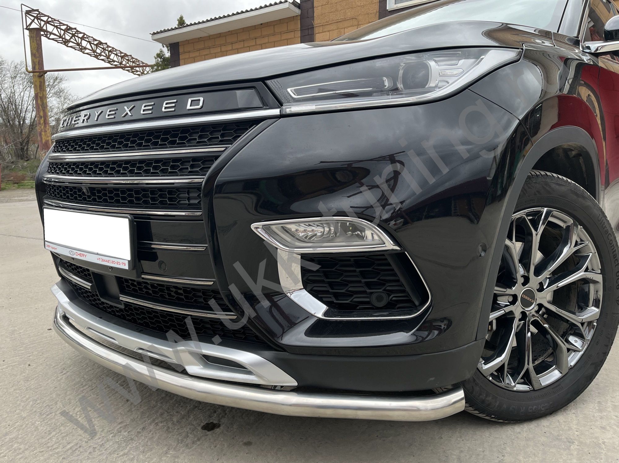 Защита переднего бампера CheryExeed TXL с 2020