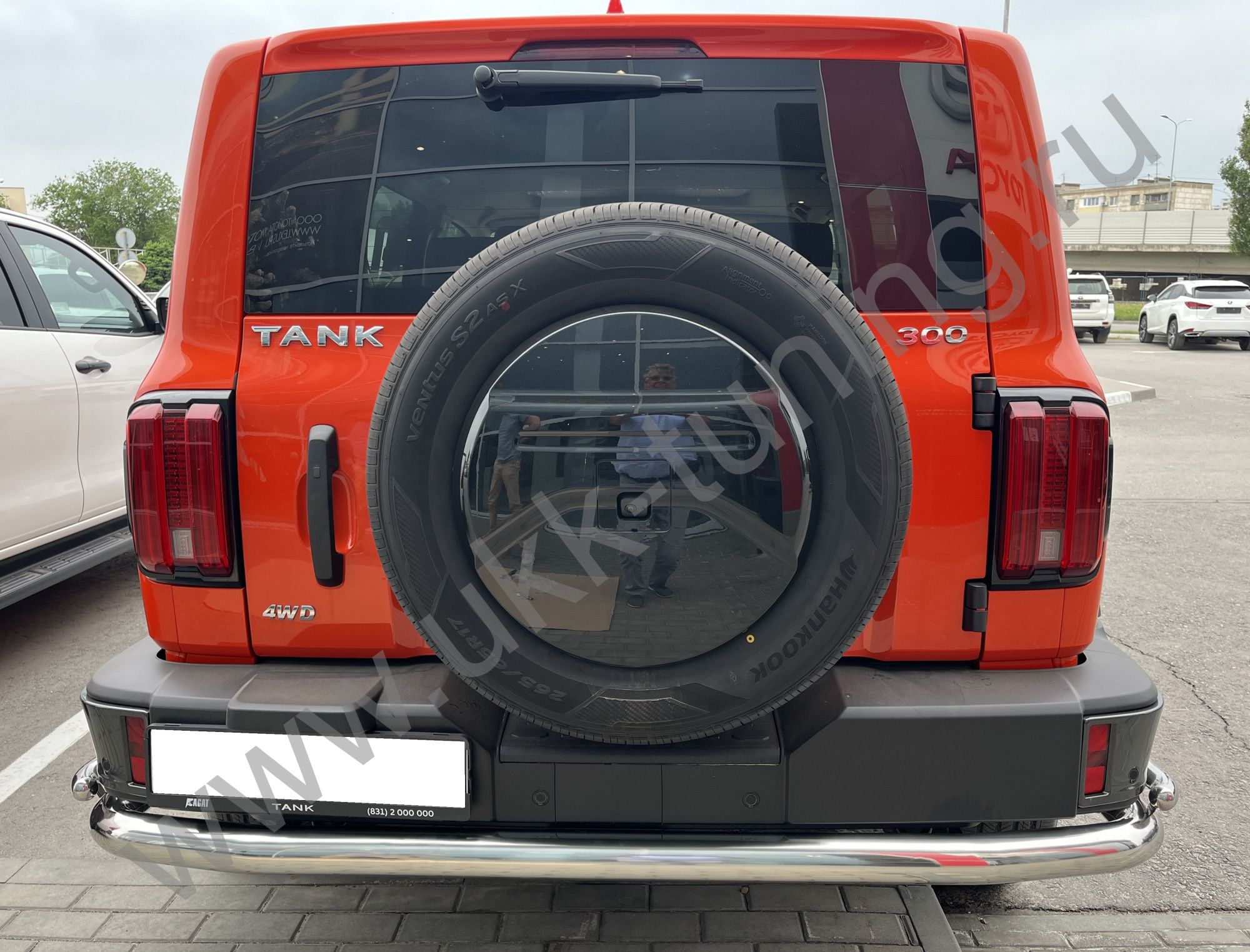 Защита заднего бампера угловая большая двойная Tank 300 с 2023