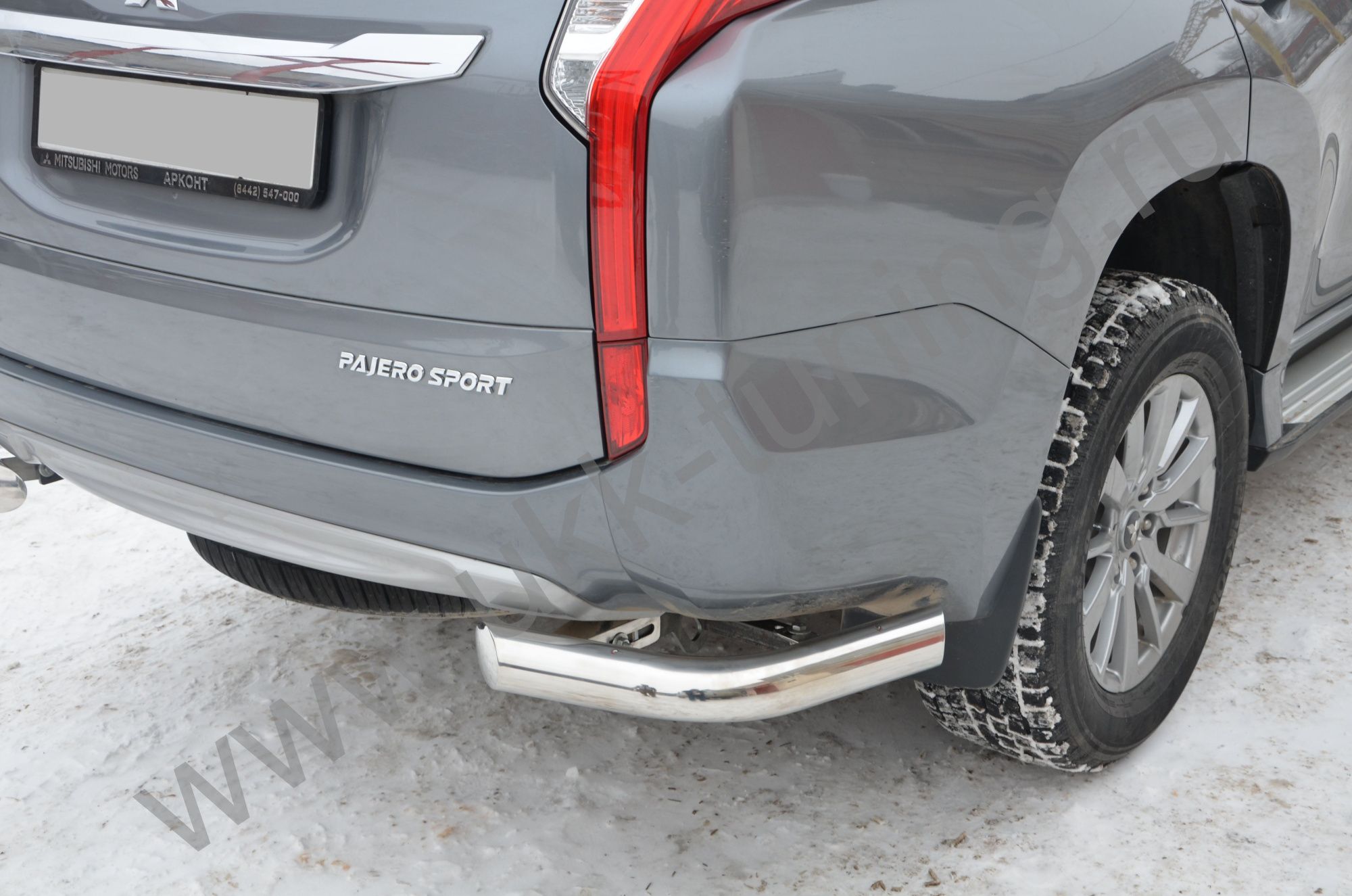 Защита заднего бампера угловая Mitsubishi Pajero Sport с 2017 Защита заднего бампера угловая Mitsubishi Pajero Sport с 2017