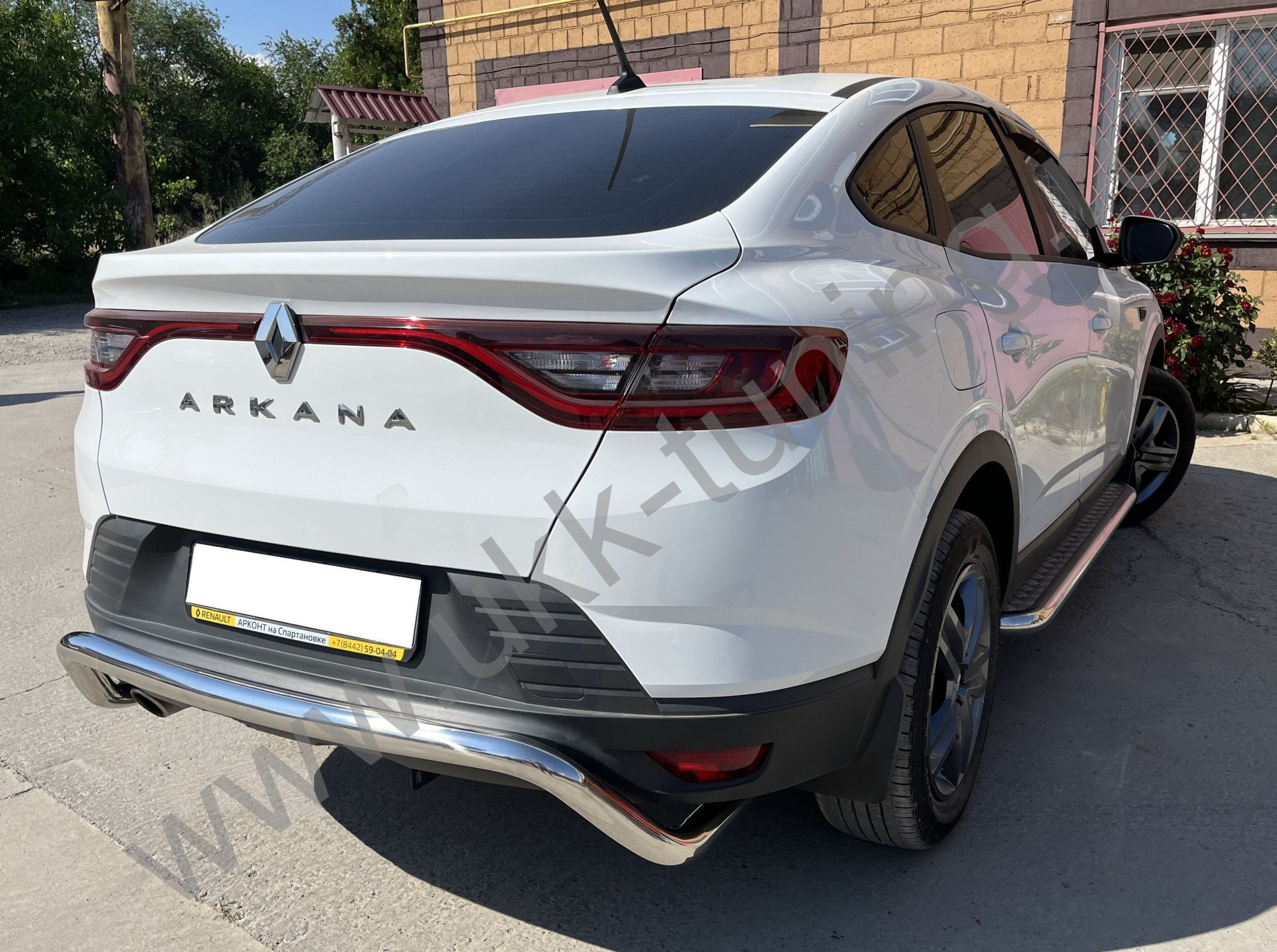 Защита заднего бампера скоба RENAULT Arkana с 2018 Защита заднего бампера скоба RENAULT Arkana с 2018