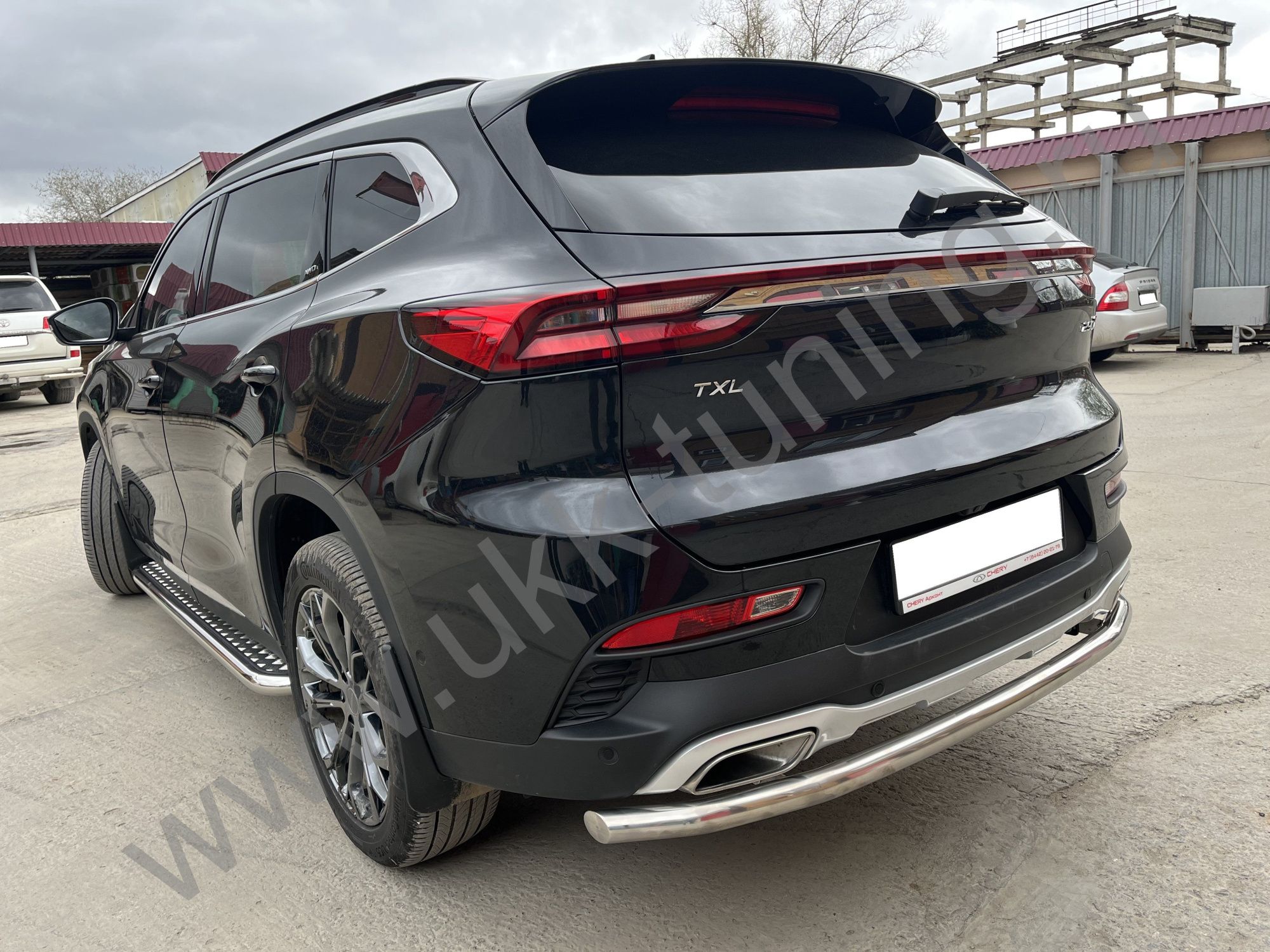 Защита заднего бампера CheryExeed TXL с 2020