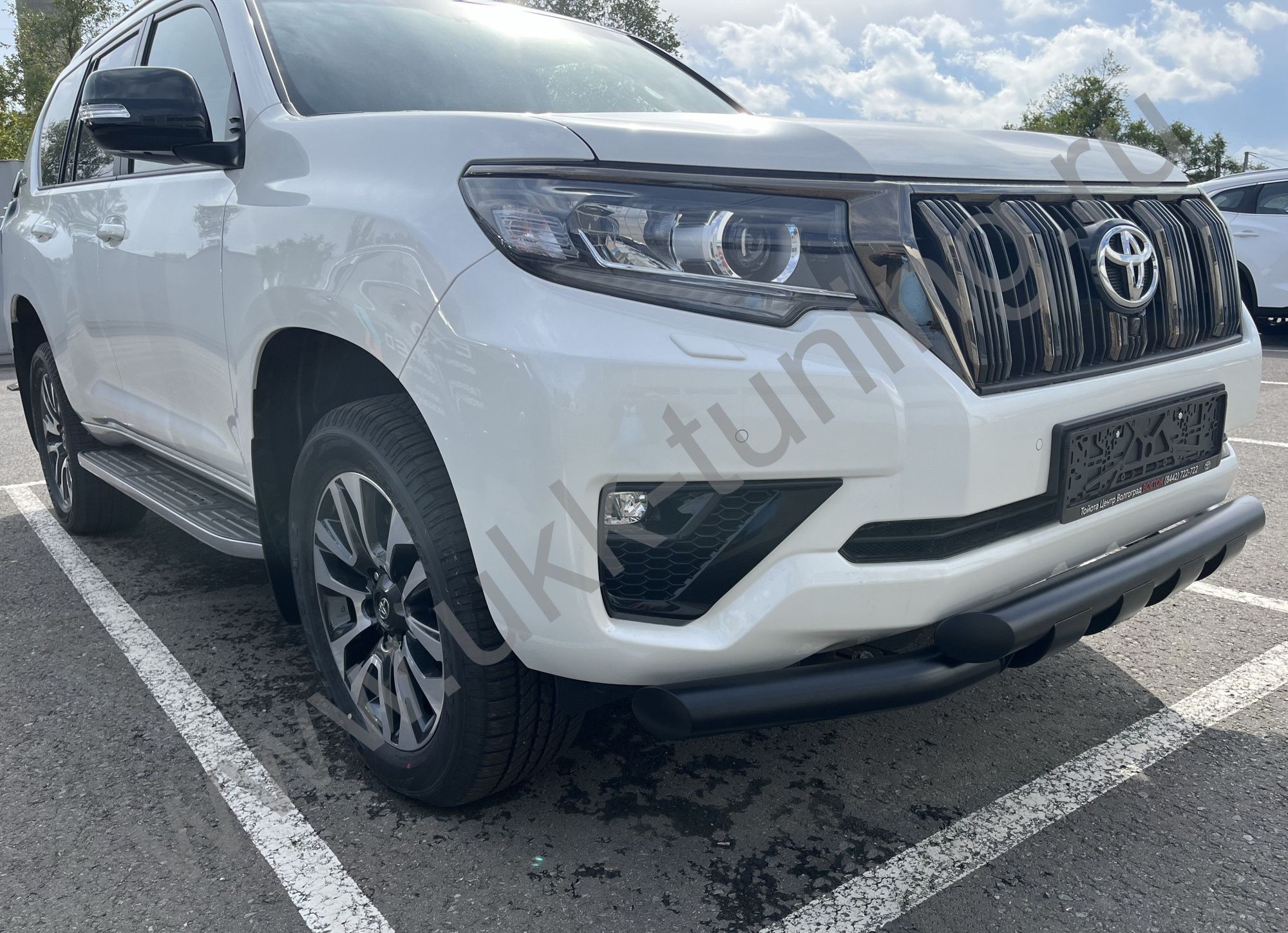 Защита переднего бампера (G) с покрытием "раптор" Toyota Land Cruiser Prado 150 с 2014 Защита переднего бампера (G) с покрытием "раптор" Toyota Land Cruiser Prado 150 с 2014