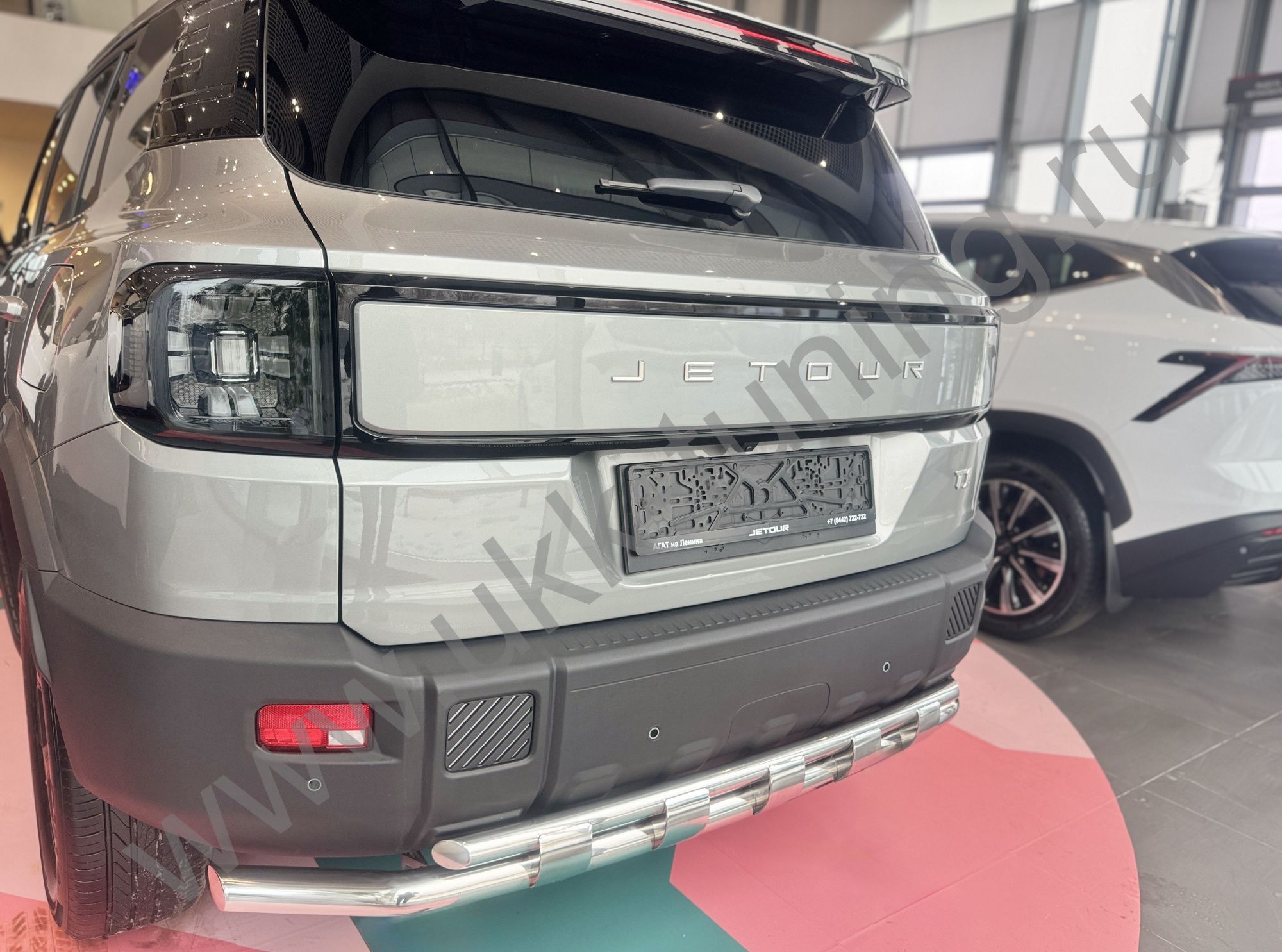 Защита заднего бампера двойная с перемычками Jetour T1 с 2025